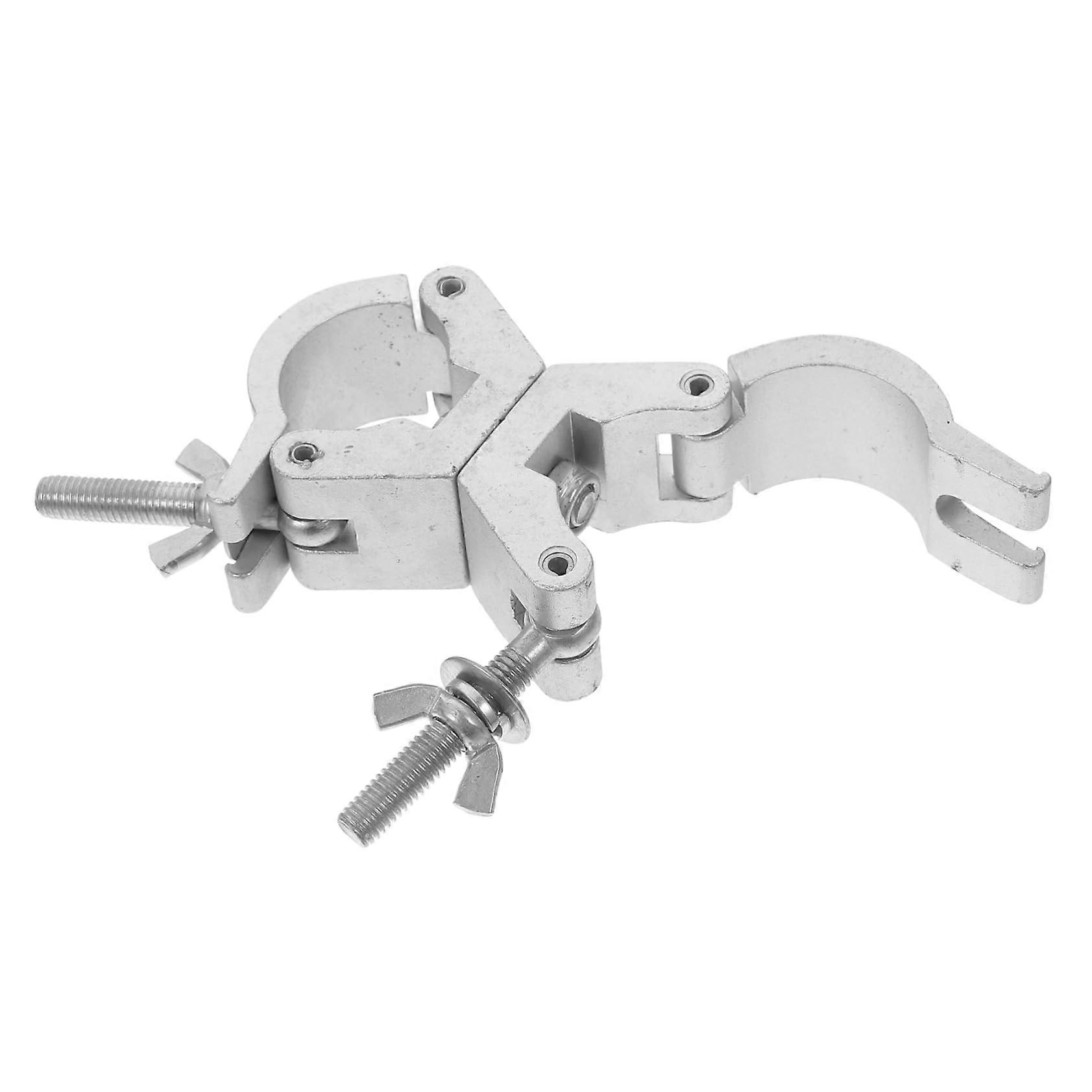 360 Degree Aluminium Truss Clamp with Rotation, Double Ring Hook for Stage Lighting, Versatile Rod Mounting Clamp for Safe and Reliable Applications