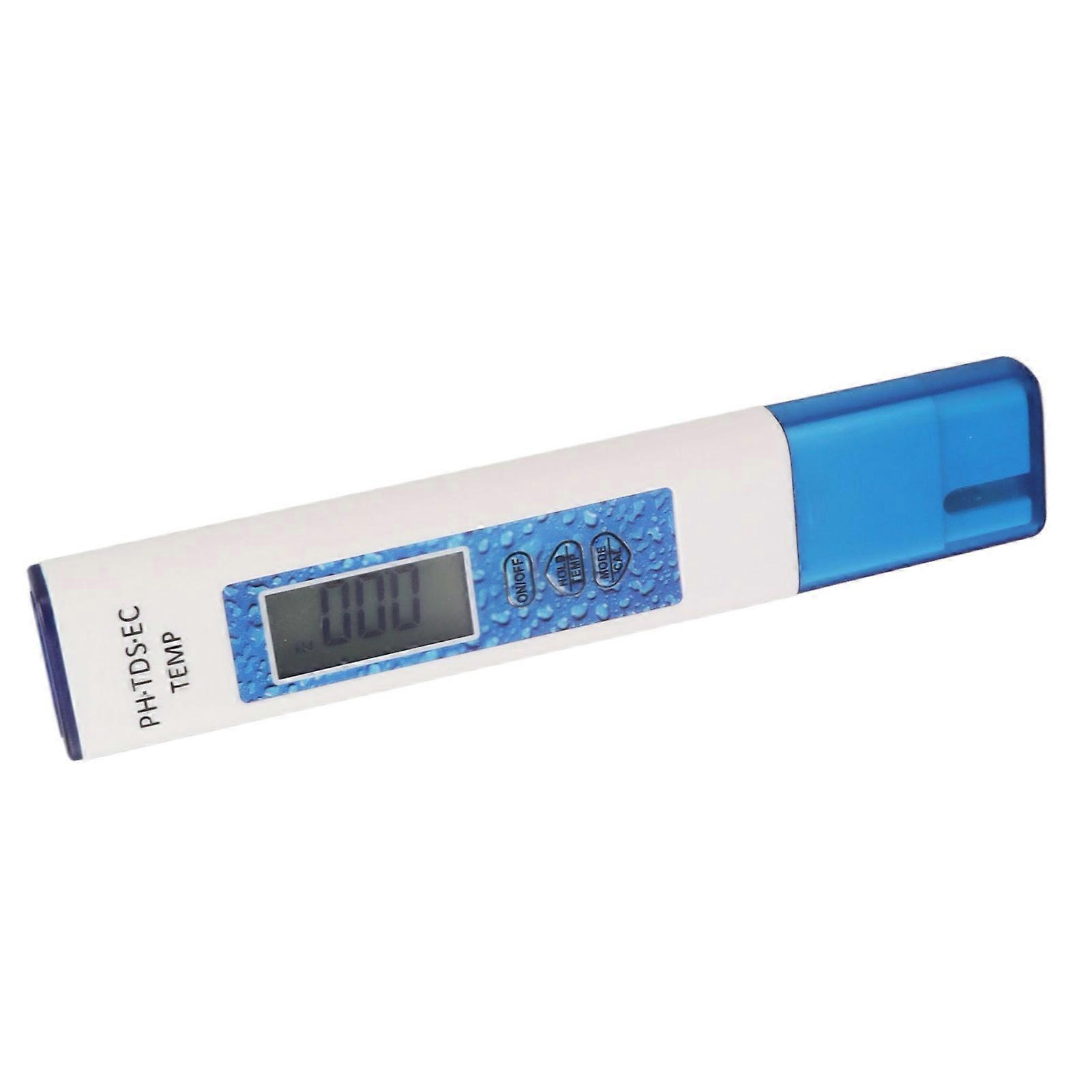 Digital Water Tester Pen 4 in 1 Accurate Sensitive Portable PH TDS EC Temperature Water Quality Meter Blue 