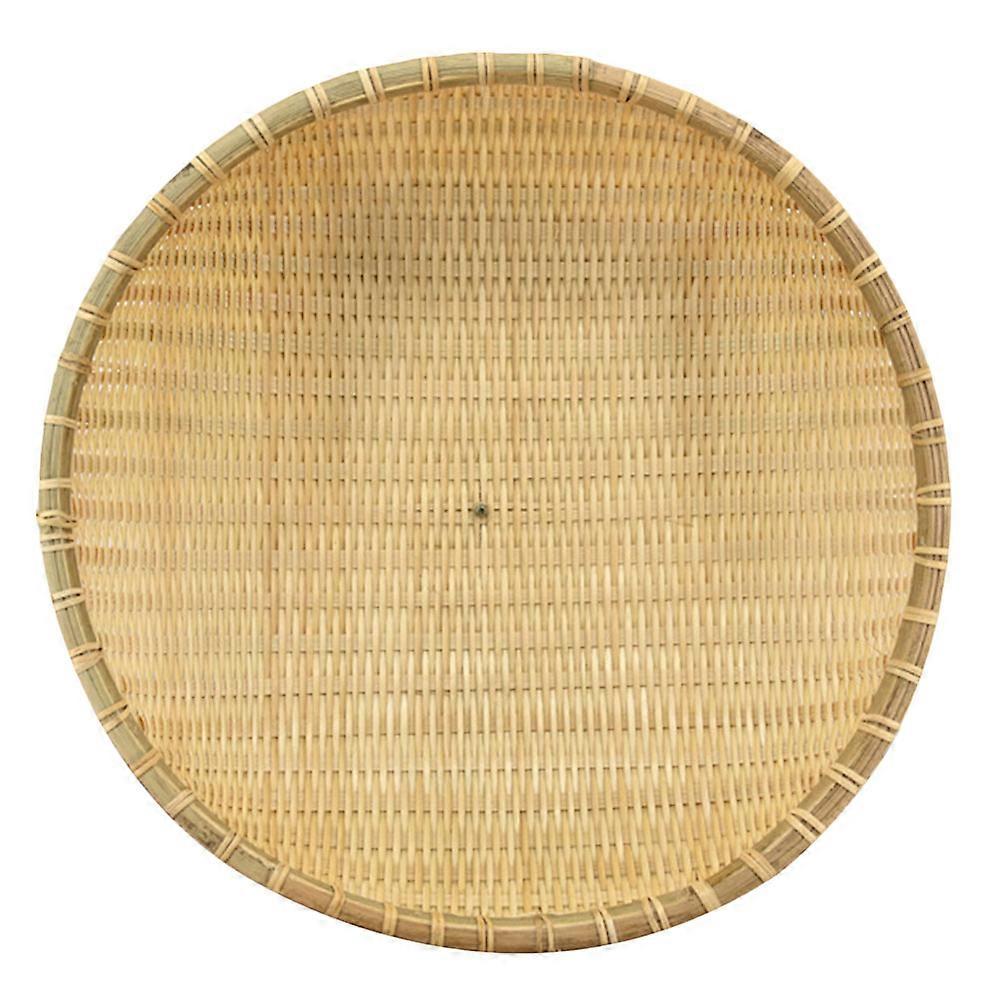 Bamboo Woven Food Cover Basket with Mosquito Proof Net Ideal for Covering Bread and Fruits 1 Pc