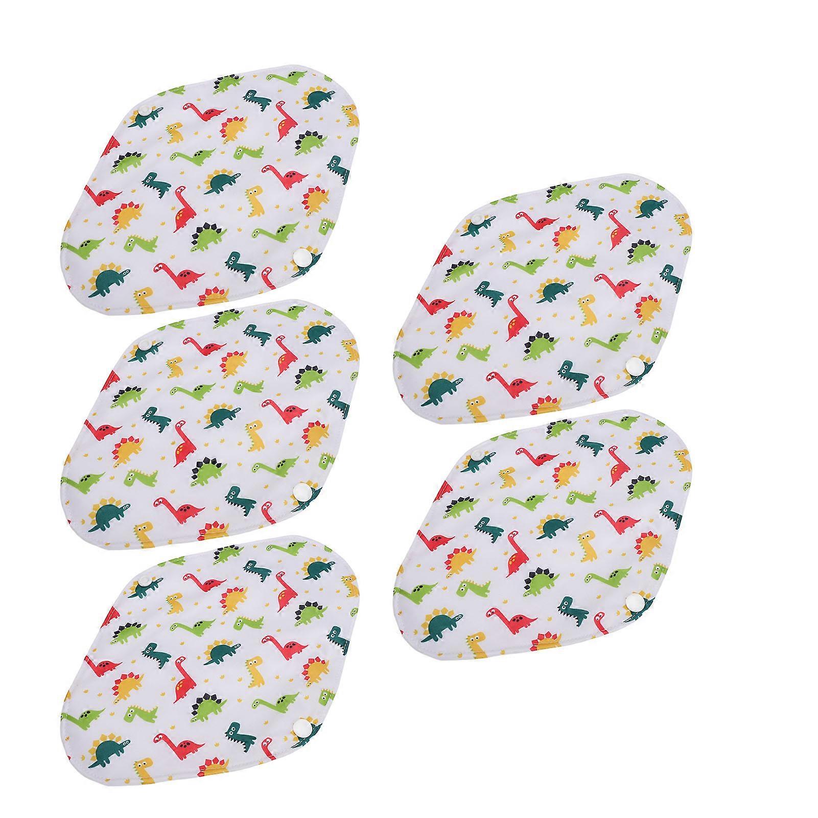 5Pcs Washable Sanitary Napkins Strong Absorption Waterproof Outer Layer Comfortable Cloth Reusable Menstrual Pad 18 X 25cm T11