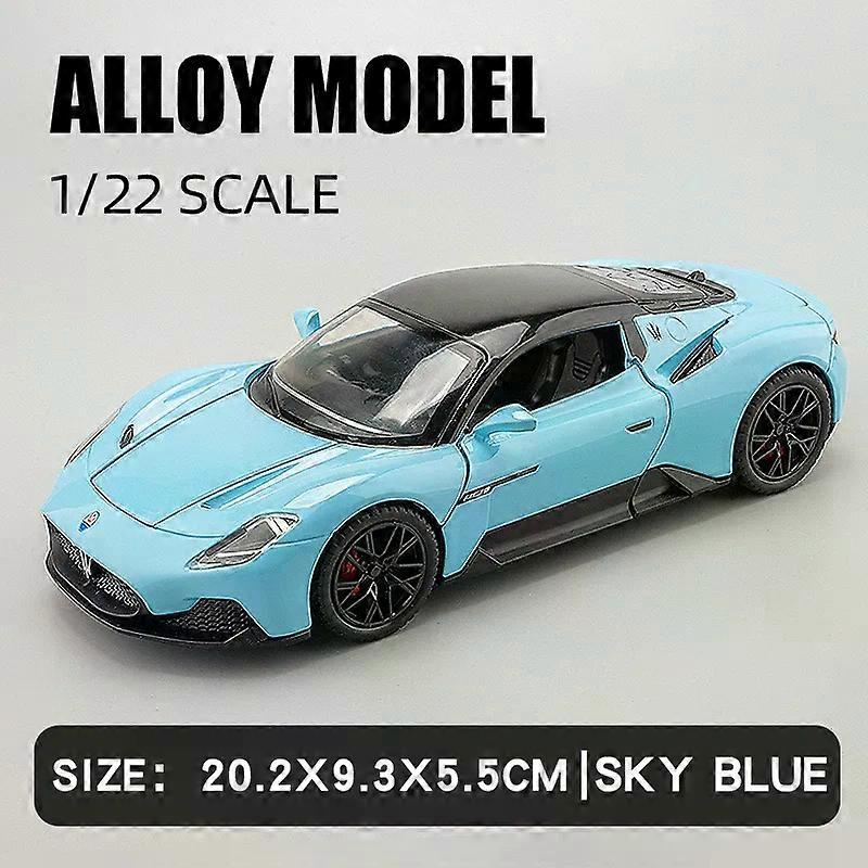 Large 1/22 Maserati MC20 Sport Car Alloy Model Car Diecast Metal Scale Collection Vehicle Model Sound Toy Car Gift For Children