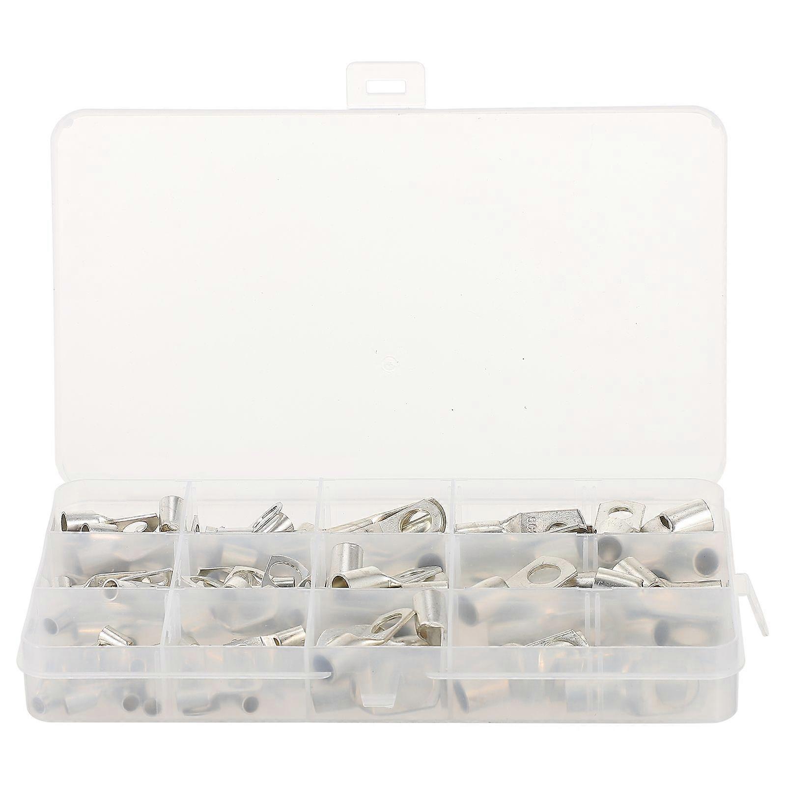 Auto Wire Connectors Practical Cable Lugs Crimp Ring For Electrical Repair Annealed Copper 220Pcs