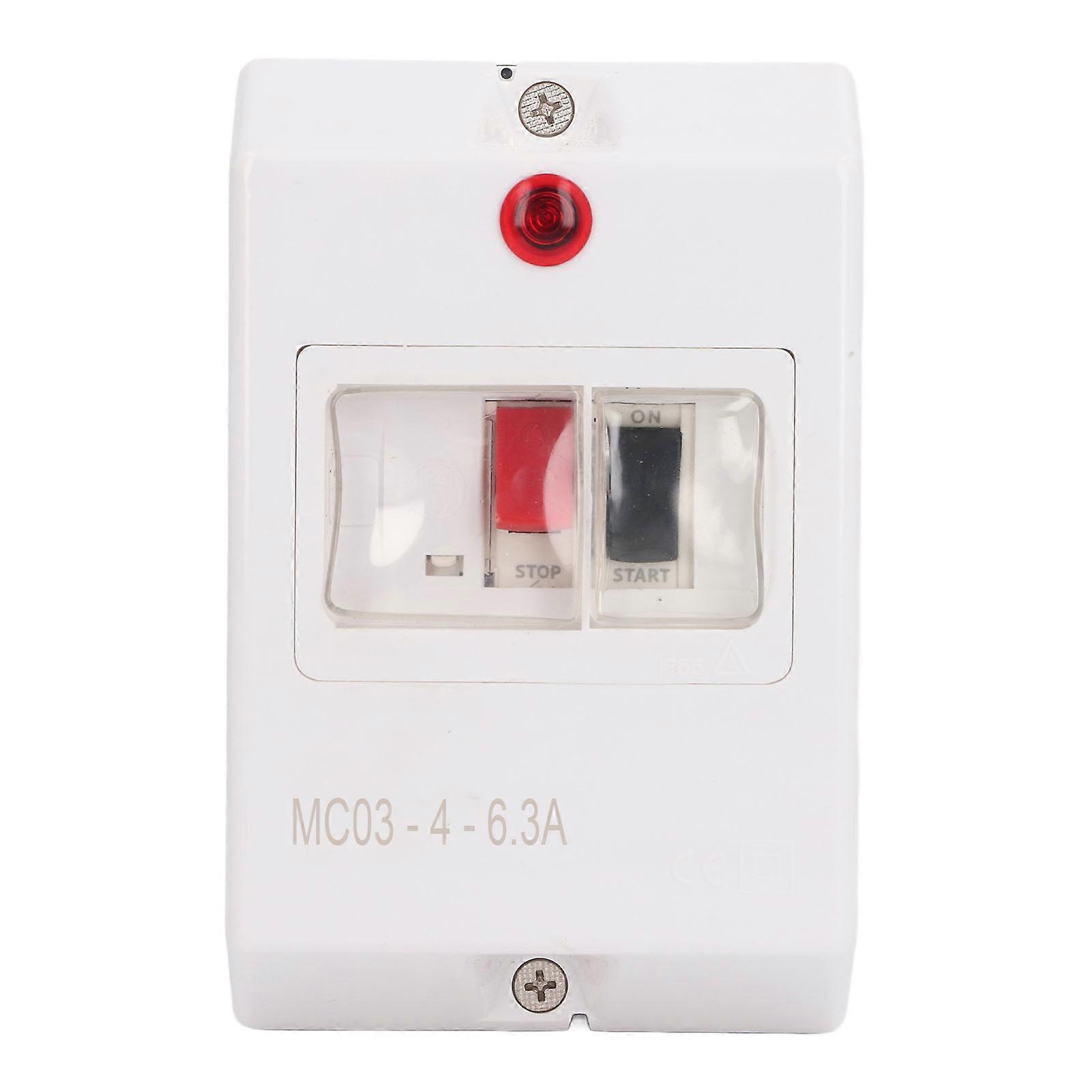 Motor Circuit Breaker Waterproof Motor Safety Switch with Signal Light 4‑6.3A 690V