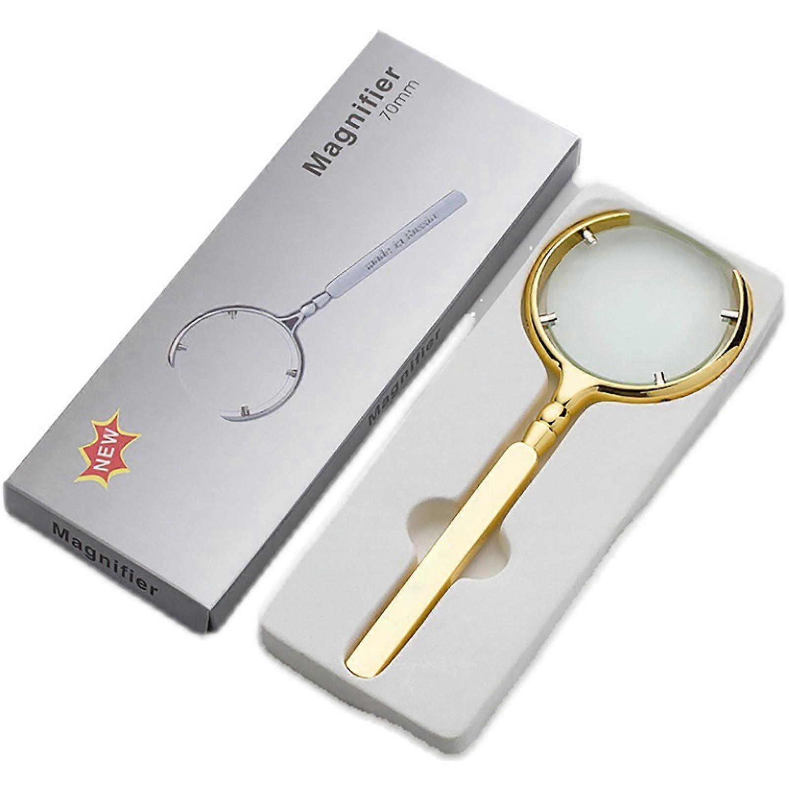 Large Glass Magnifying Glass - 63mm Portable High-Definition Lens for Reading, Home Learning, and Error Detection