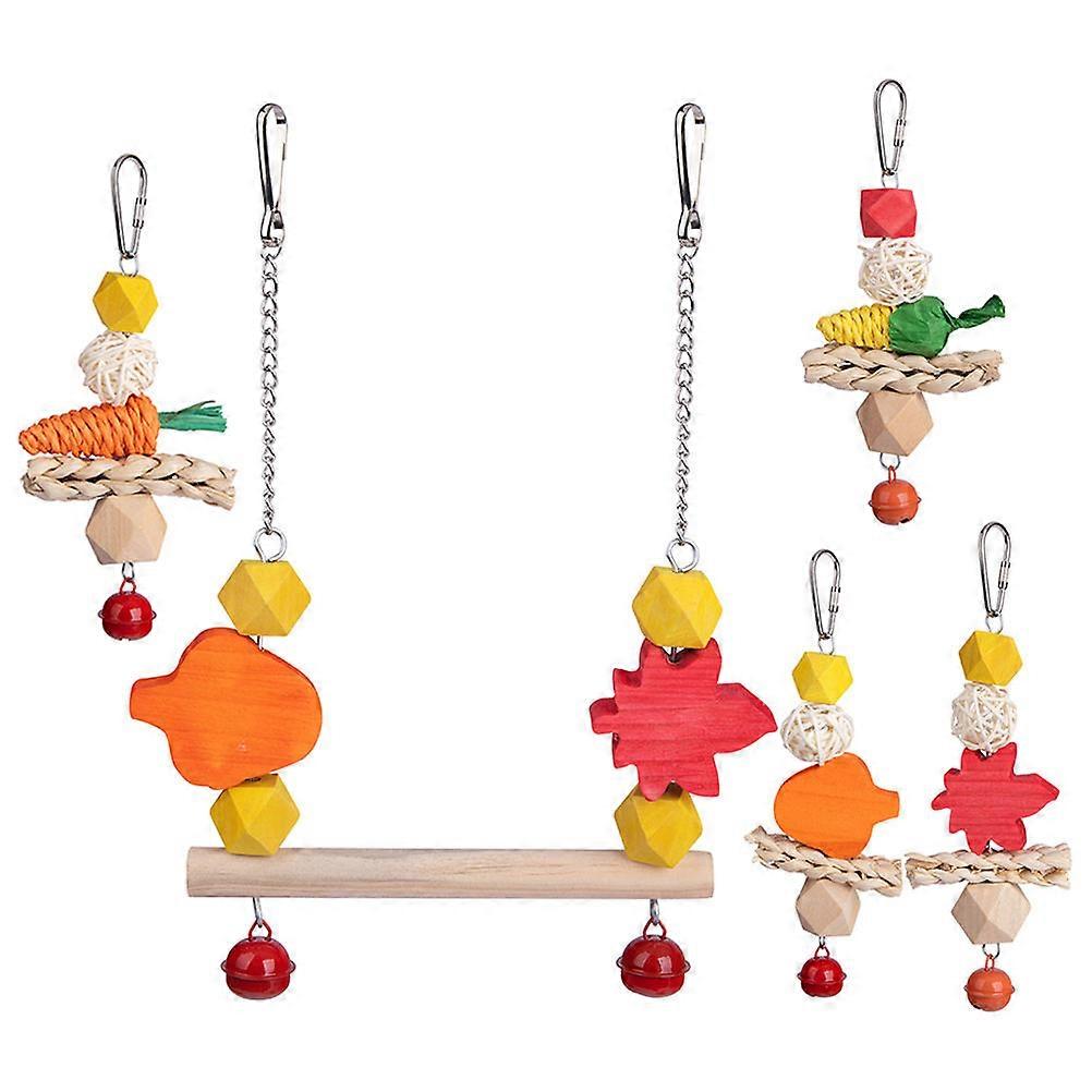 Durable Plastic Bird Stand Toy for Pet Parrots Safe Material 1 Set