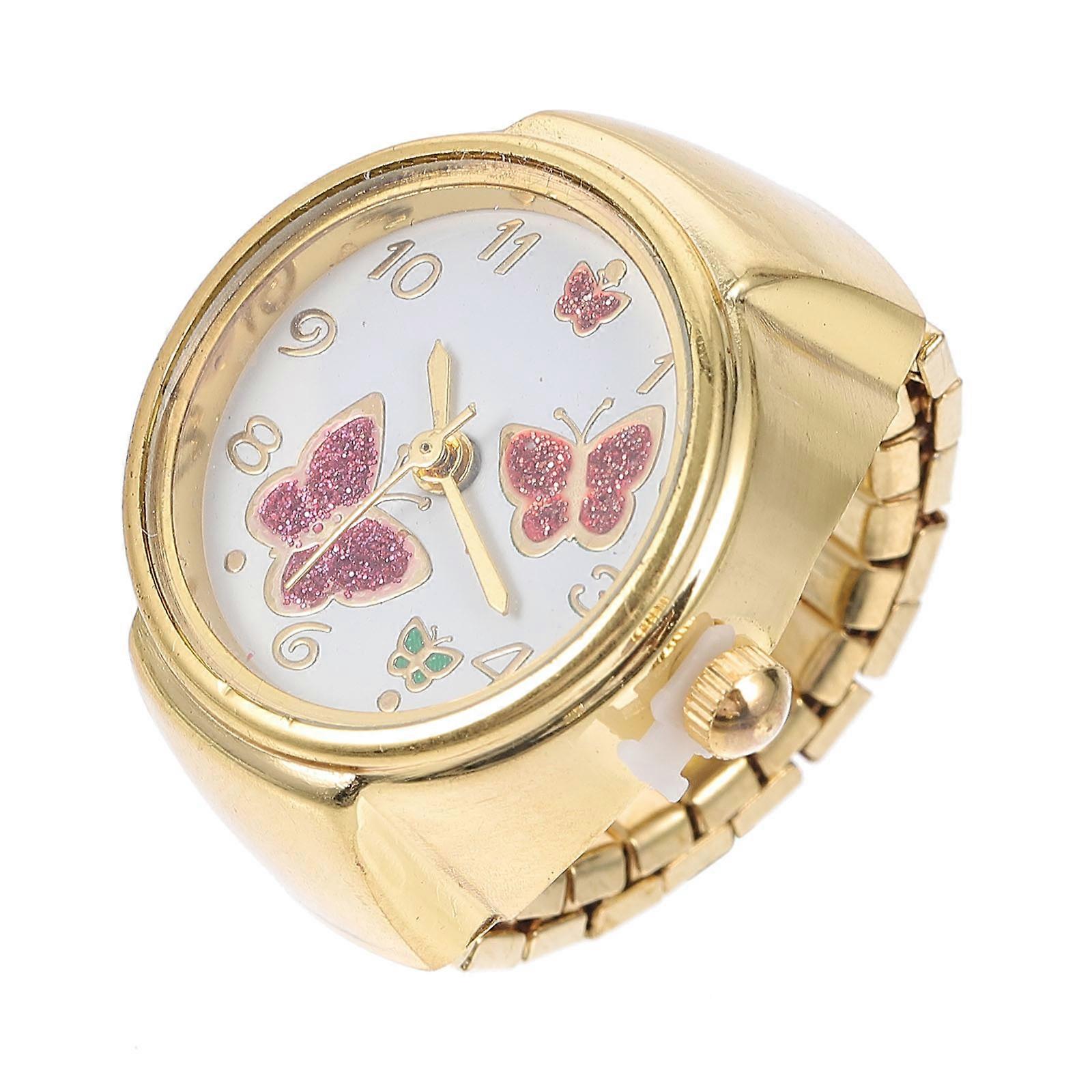 Fashion Ring Watch with Glossy , Antique Finger Watch for Men and Women, Durable Material, Easy to Read Numbers for Everyday Wear
