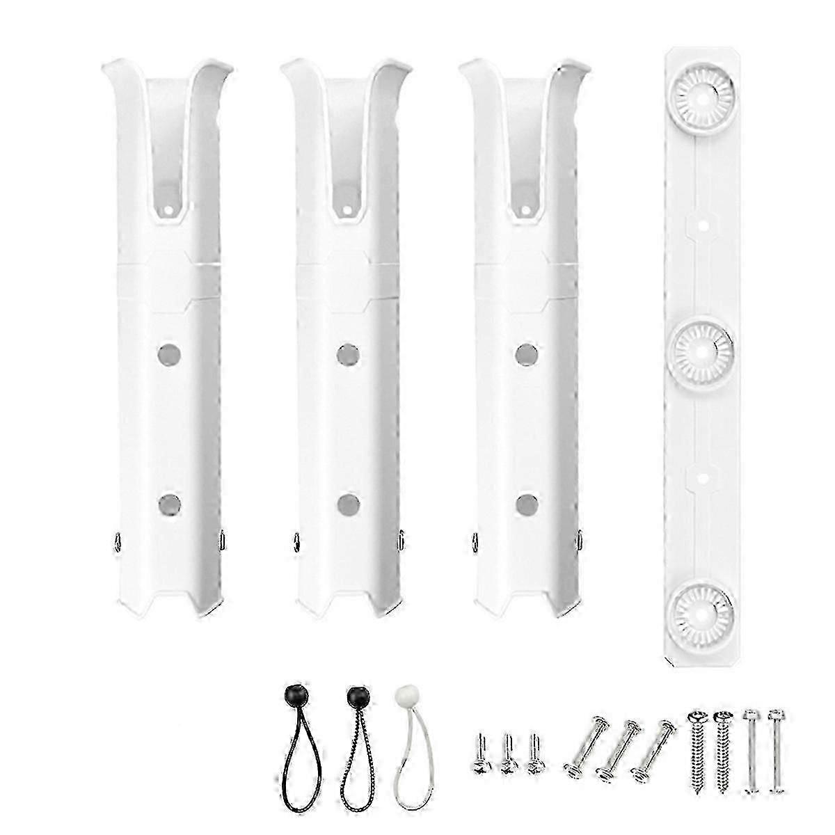 白色钓鱼竿架支架 - 耐用的钓鱼竿插座收纳收纳盒，适用于家庭和船只