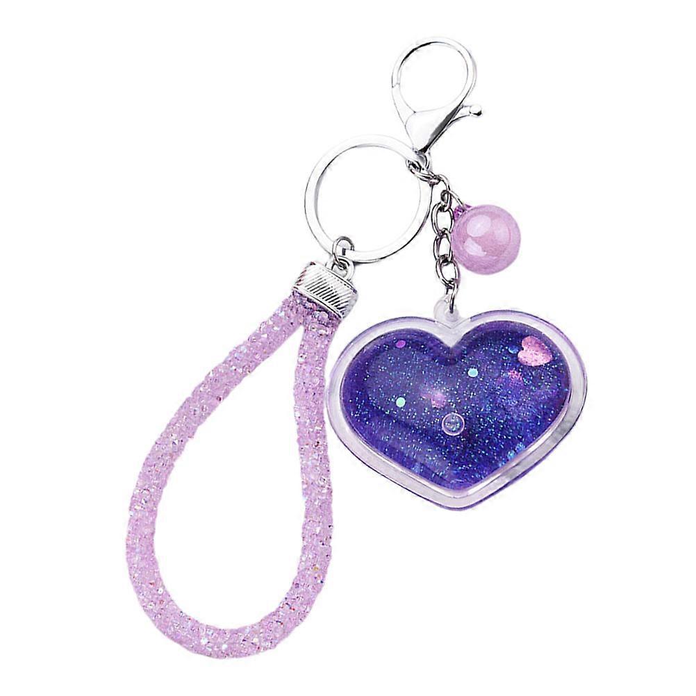 Sequins Design Keychain Pendant for Bag Car Keys Made of Acrylic Alloy Multi Color 1 Piece