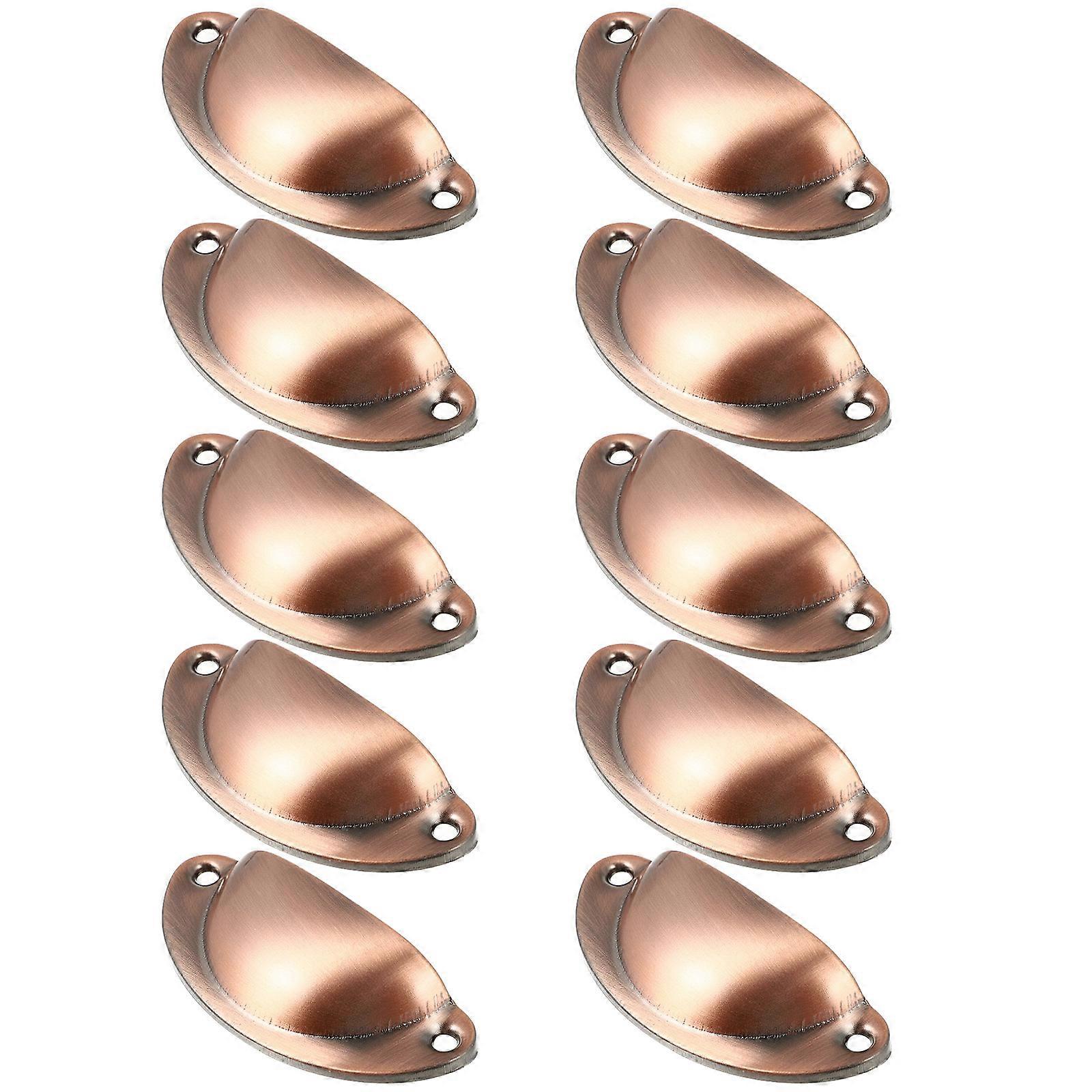 10Pcs Retro Design Iron Pull Handle Vintage Drawer Pulls For Home Renovation And Kitchen Upgrade With Rose Gold Finish