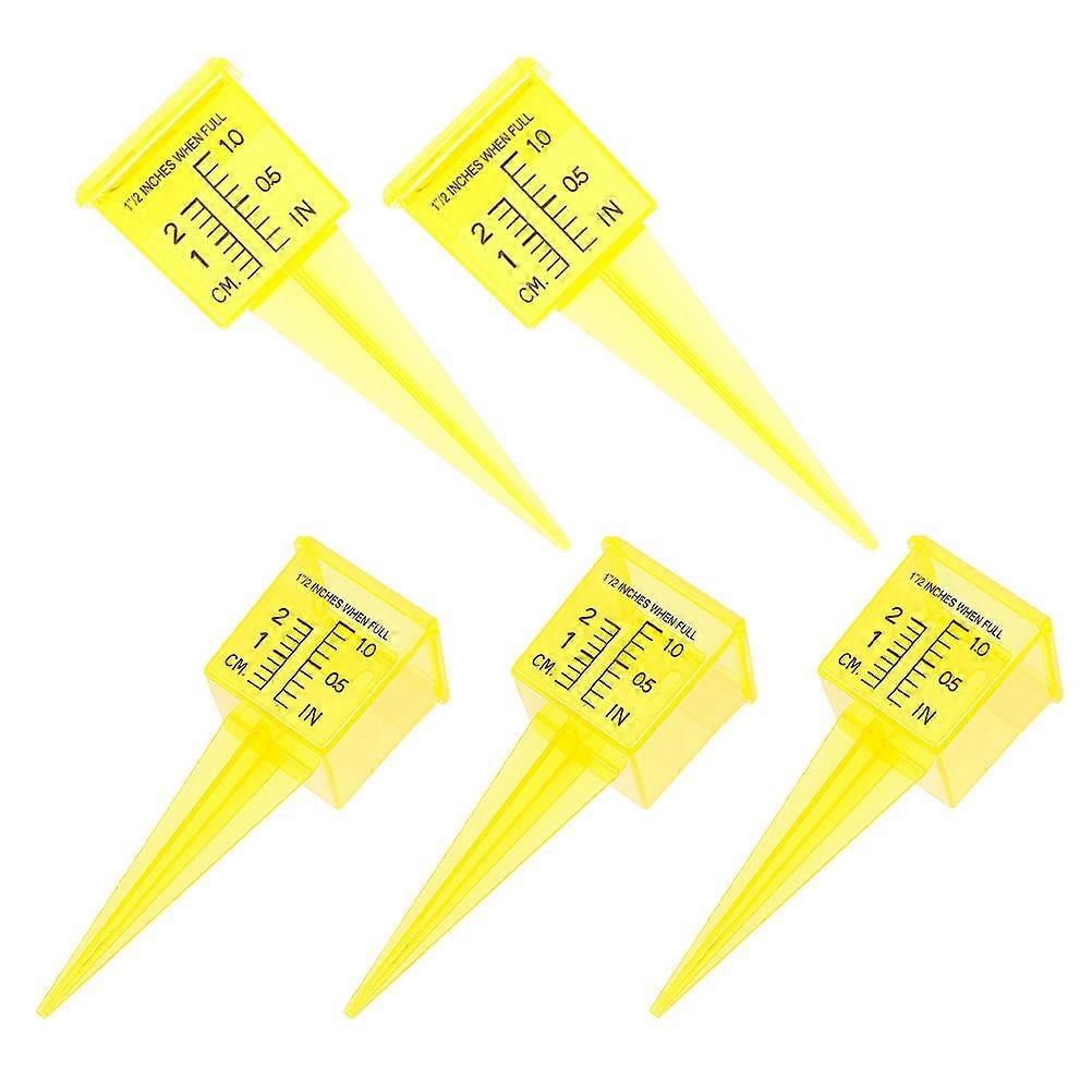 MLINS 5Pcs Accurate Rain Gauge for Yard Garden Water Measurement Tool Stake Ground
