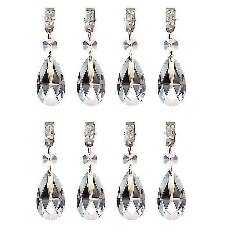 8Pcs Nappe Poids Lourd Nappe En Cristal Poids HeartShape Cintres Pendentifs Pour Table À Dîner