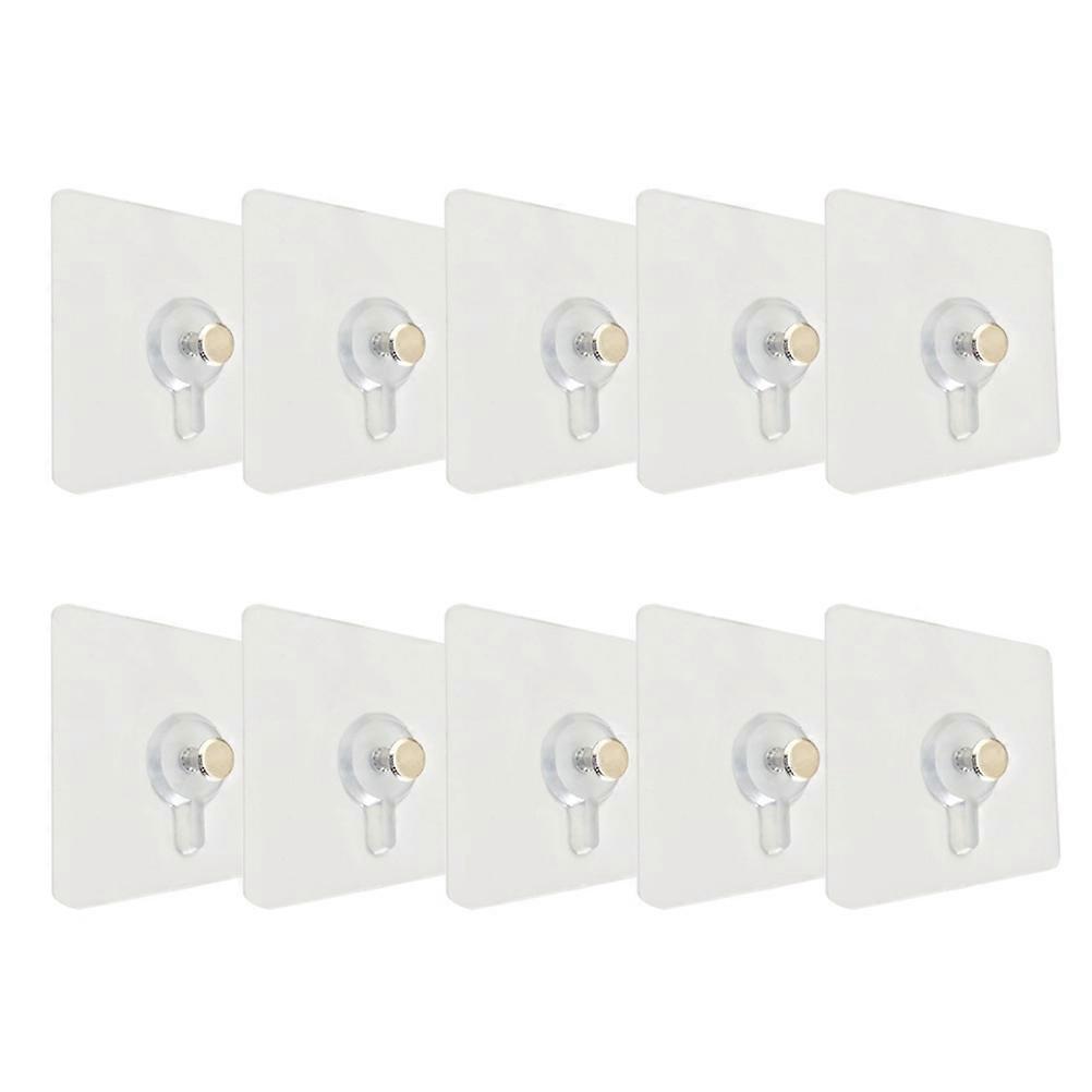 10pcs Non Trace Wall Picture Hook Invisible Traceless Hardwall Drywall Picture Hanging Kit for Photo Frame Hanging