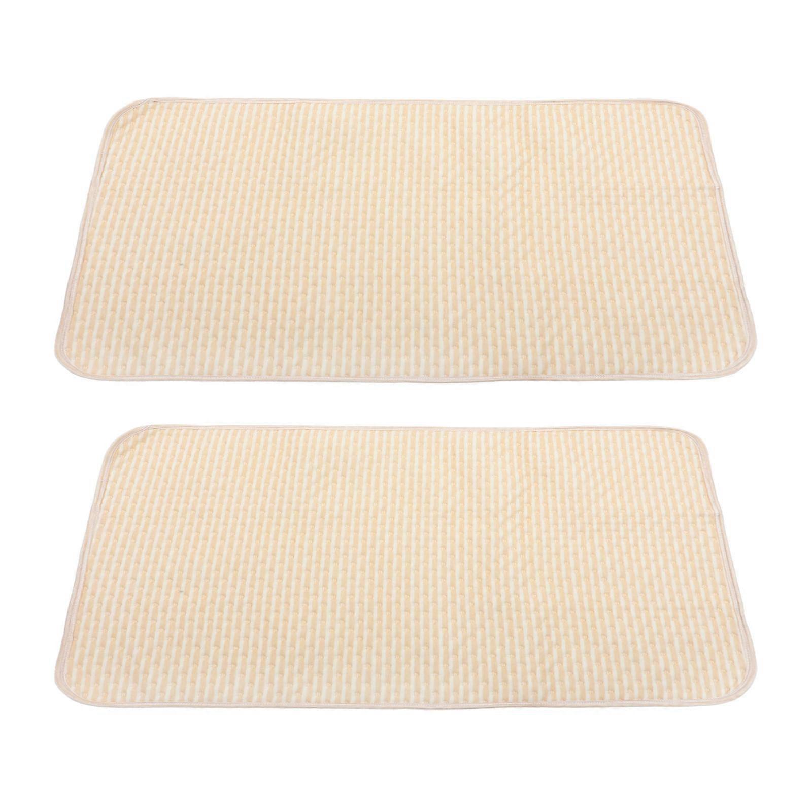 Reusable Pet Pee Pad Dog Urine Mat Washable Dog Pee Mat Travel Rectangular Cotton Leak Proof 2Pack