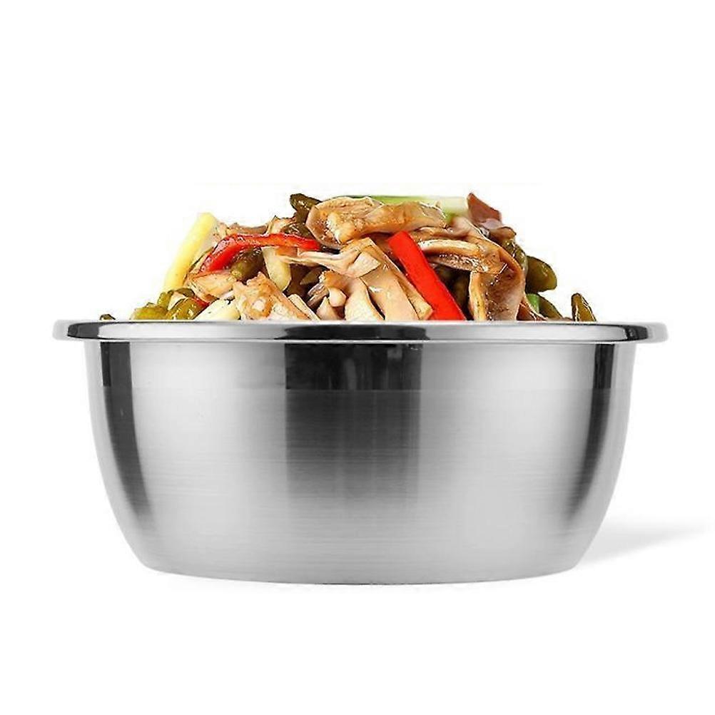 Stainless Steel Large Mixing Bowl Heavy duty Non skid Food Container for Soup and Eggs (20cm)