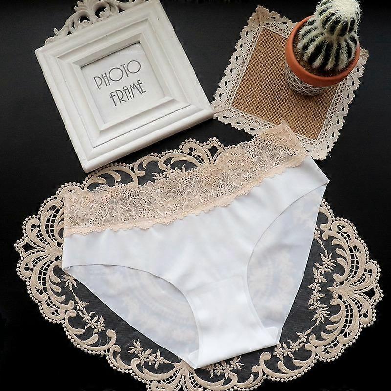 Thin Mask Women's Lace Seamless Underwear Women's Panties Ice Silk Waist Women's Low Briefs One Piece