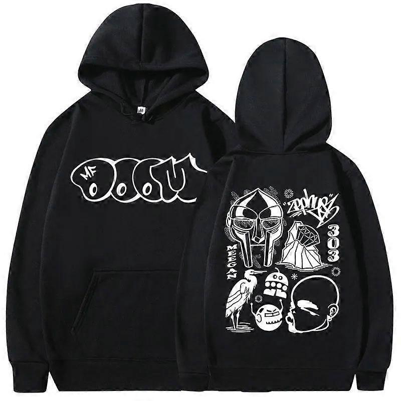 Ράπερ Mf Doom Madvillain Metal Face Graphic Print Hoodie Άνδρες Γυναίκες Hip Hop Φούτερ μόδας Ανδρικά Fleece Oversized Hoodies