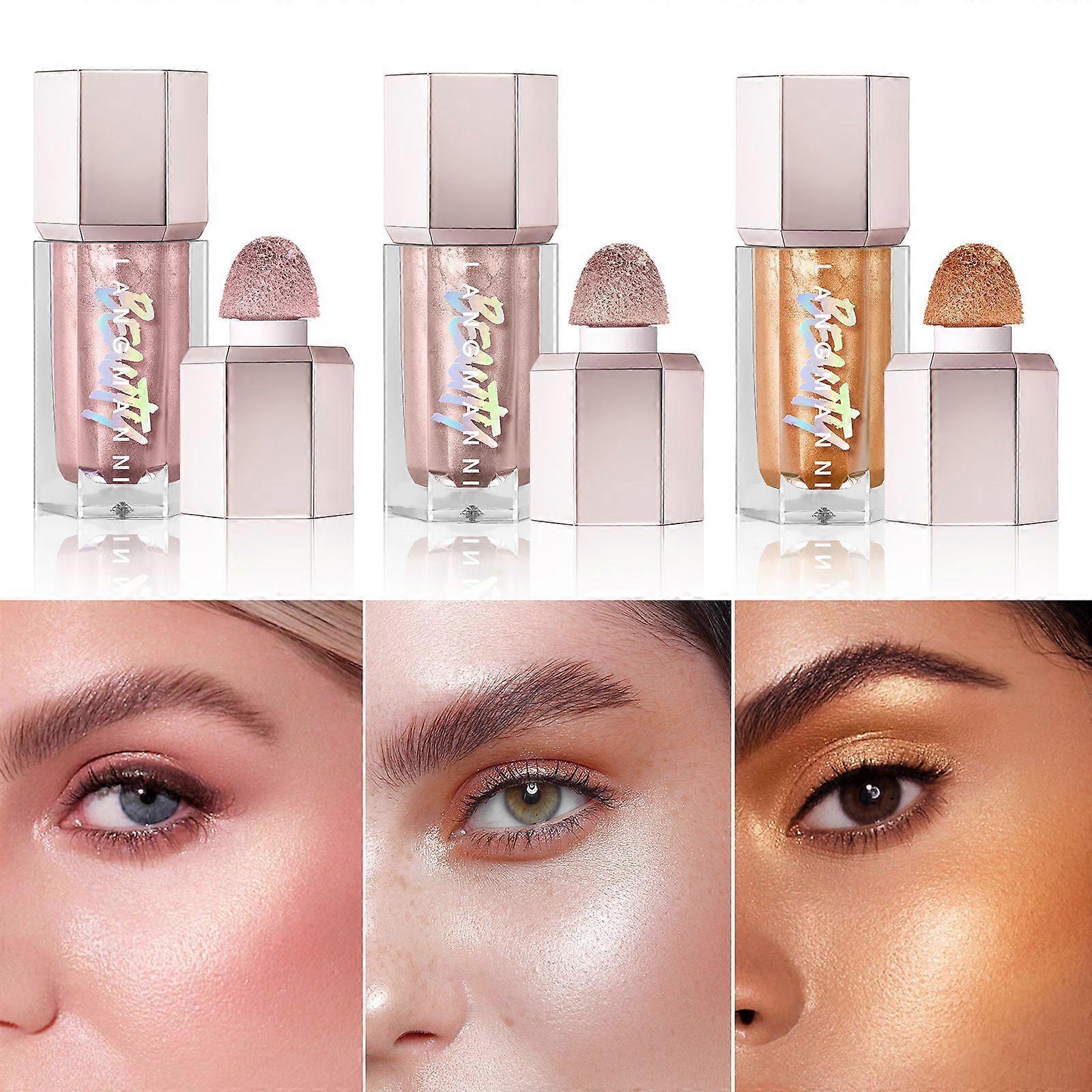 5.2ML Liquid Highlighter Fine Sparkling Highlighter Liquid Eye Shadow Liquid Facial Contour Brightener Shouder and Clavicle Brightener