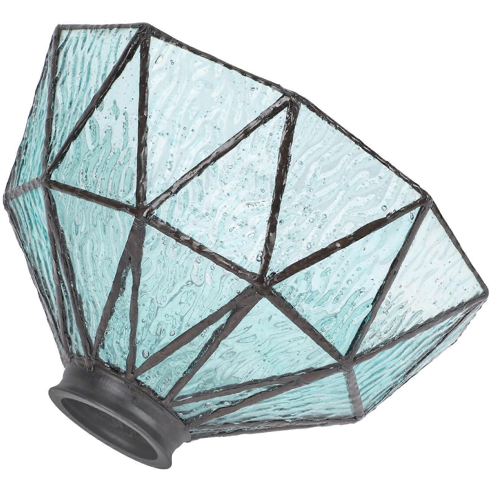 Glass Light Shade Ceiling Light Shade Vintage Style Blue Color Round Shape 7.86x7.86in Replacement For Old Shades 1Pack