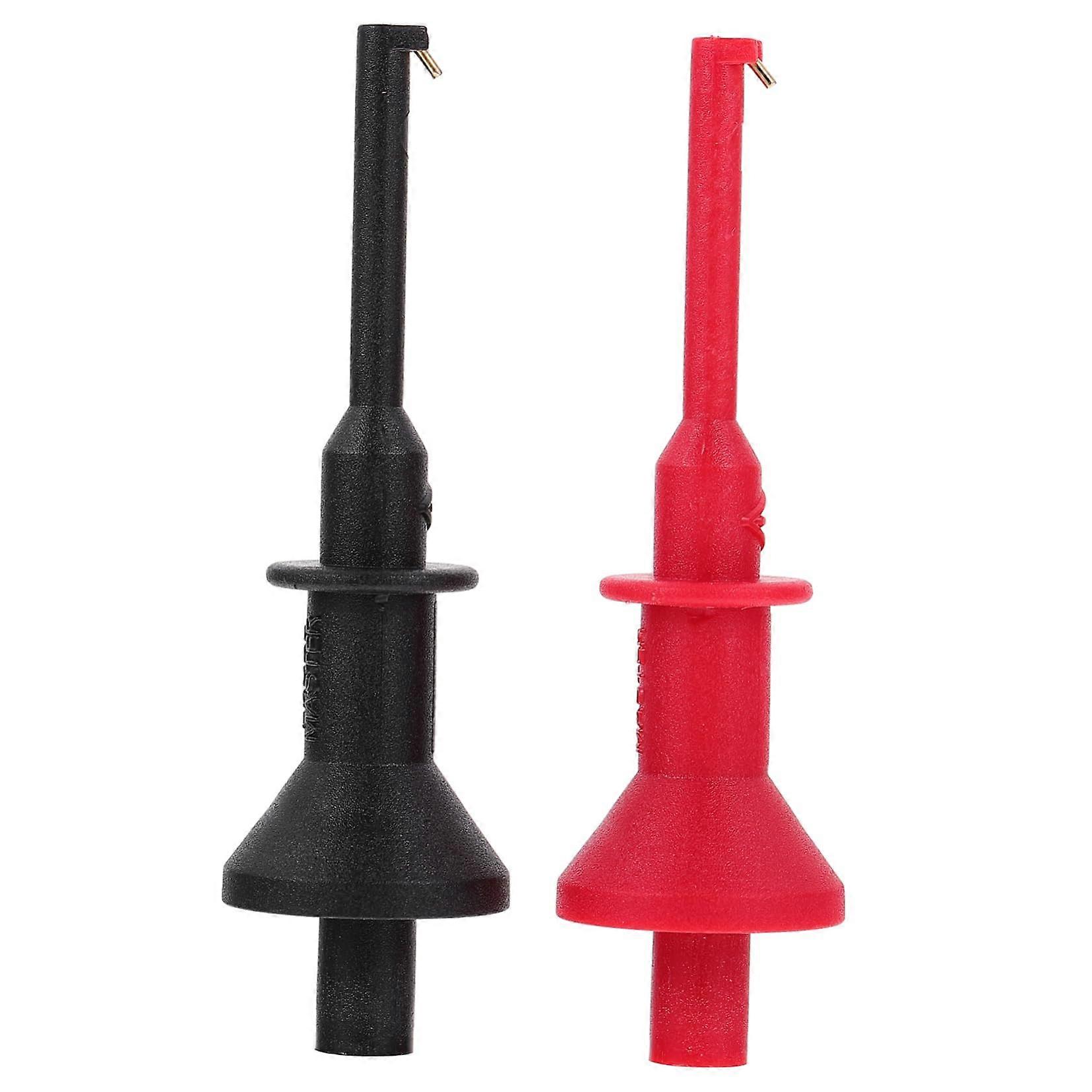 2 Pieces Multimeter Test Accessories Flexible Test Probe Clips Insulated Piercing Probes for Accurate Electronics Testing