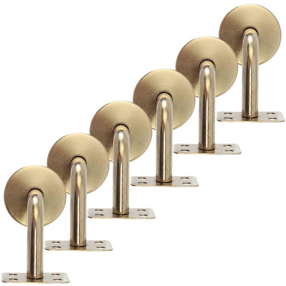 סוגר מעקה זהב סוגרי מדרגות פלדה לשימוש פנימי 7X5 ס"מ מדפי מדרגות כבדים 6 יחידות