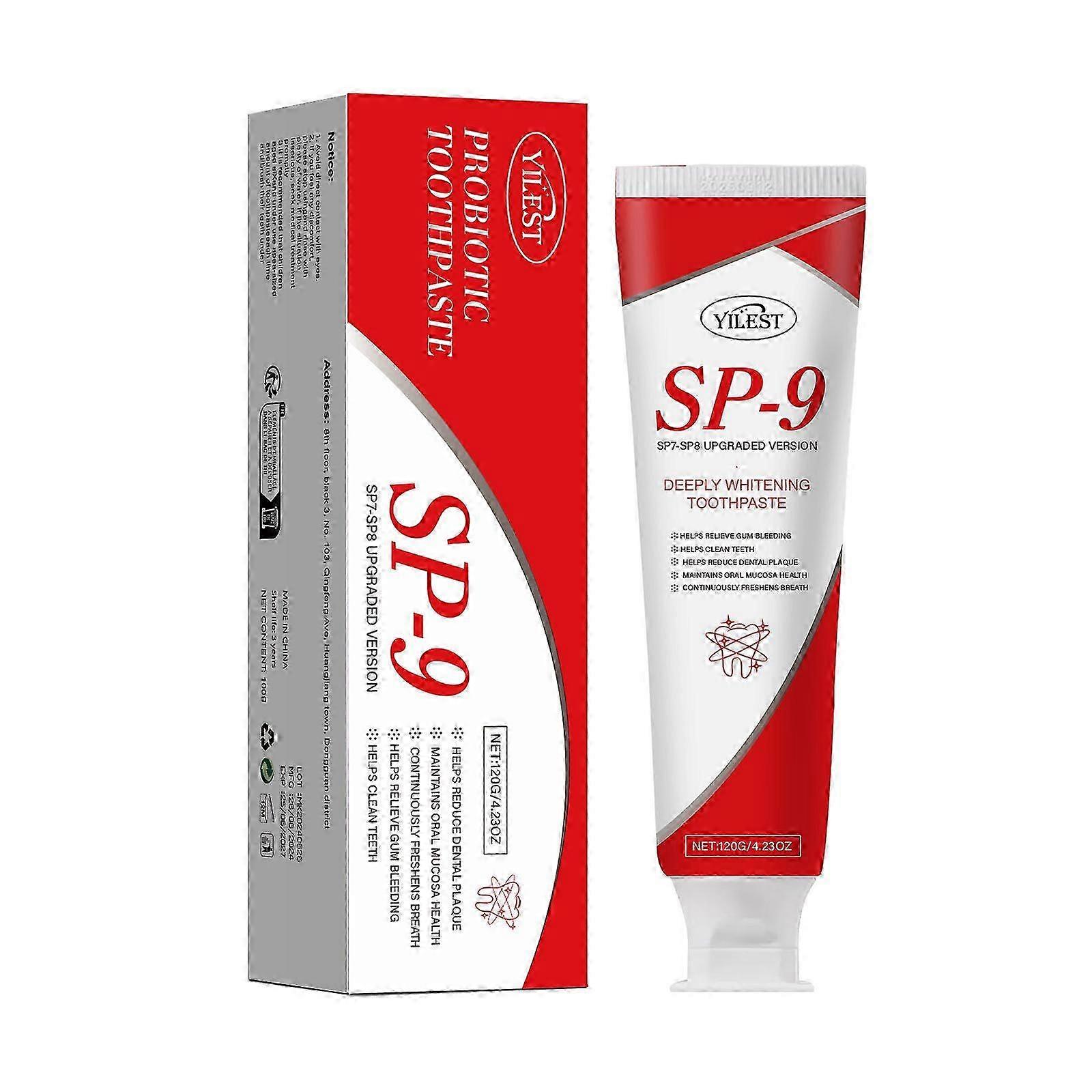 משחת שיניים SP 9 SP-9 משחת שיניים פרוביוטית SP9 פסטה שיניים הלבנת שיניים טיפול משחת שיניים הסרת כתמים ניקוי עמוק נשימה רעננה