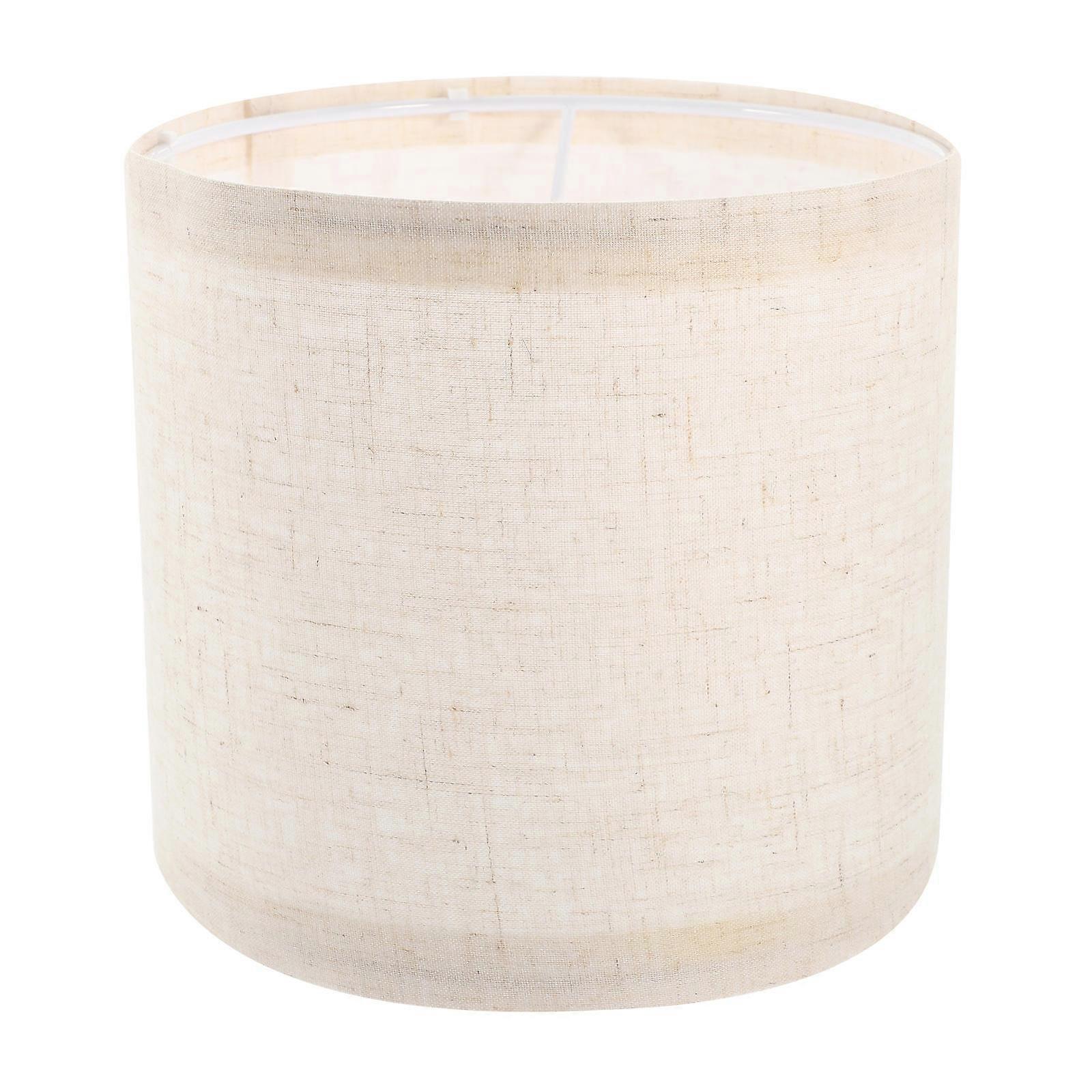 Drum Lamp Shade For Lighting Accessory Simple Beige Cylindrical Foldable Design Anti-glare 1Set