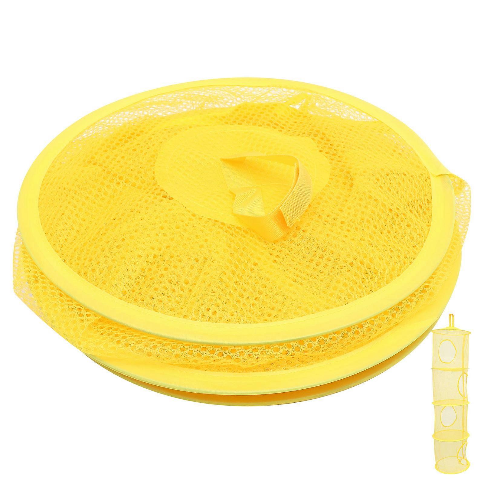 Hanging Toy Storage Net Foldable Drying Basket For Underwear Soft Toys Hallway 110X30X30CM Multi-tier Foldable Drying 1Pcs