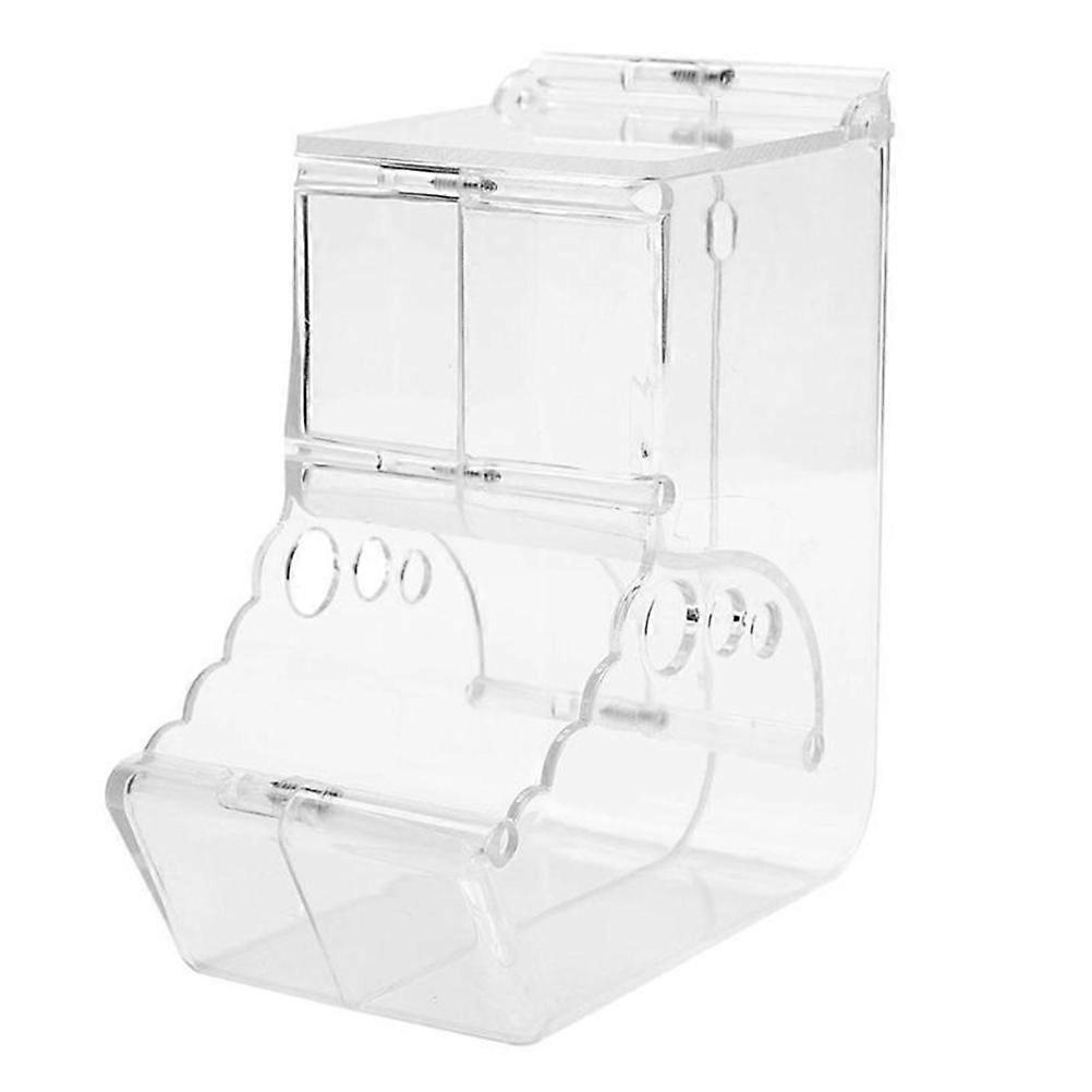 Transparent Plastic Pet Feeder for Hamster Rabbit Guinea Perfect for Small Animals