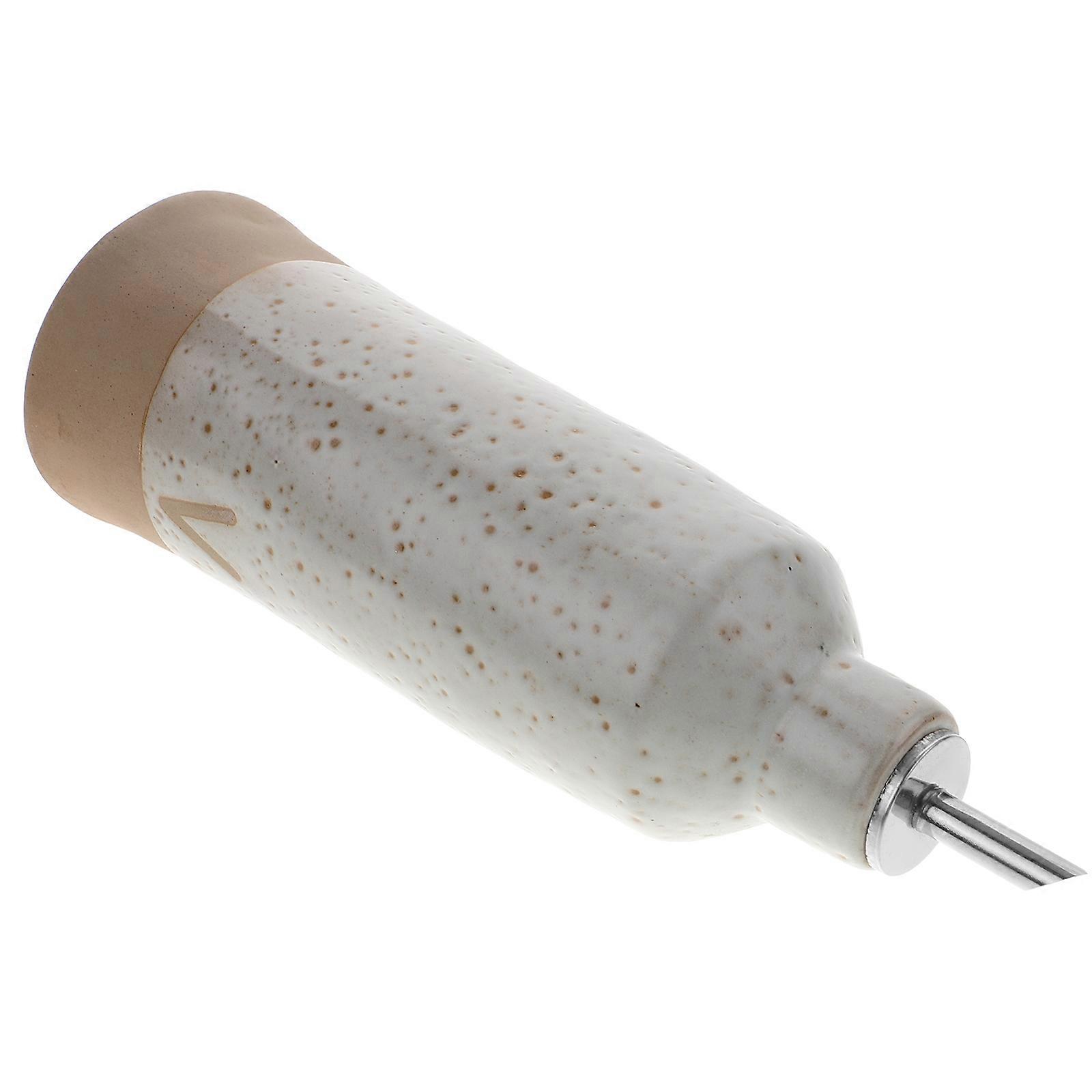 Ceramic Olive Oil Dispenser Bottle with Pouring Spout MultiPurpose Liquid Sauce and Vinegar Holder for Kitchen Storage