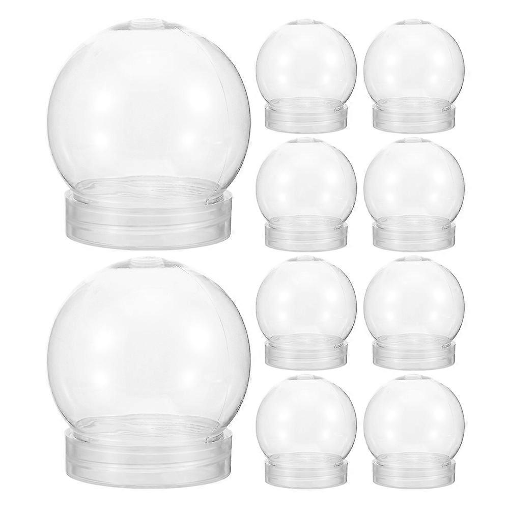Clear Plastic Snow Globe Bulk For Storage And Decoration Item Screw Cap Design 7.00X6.00X6.00CM 20Set