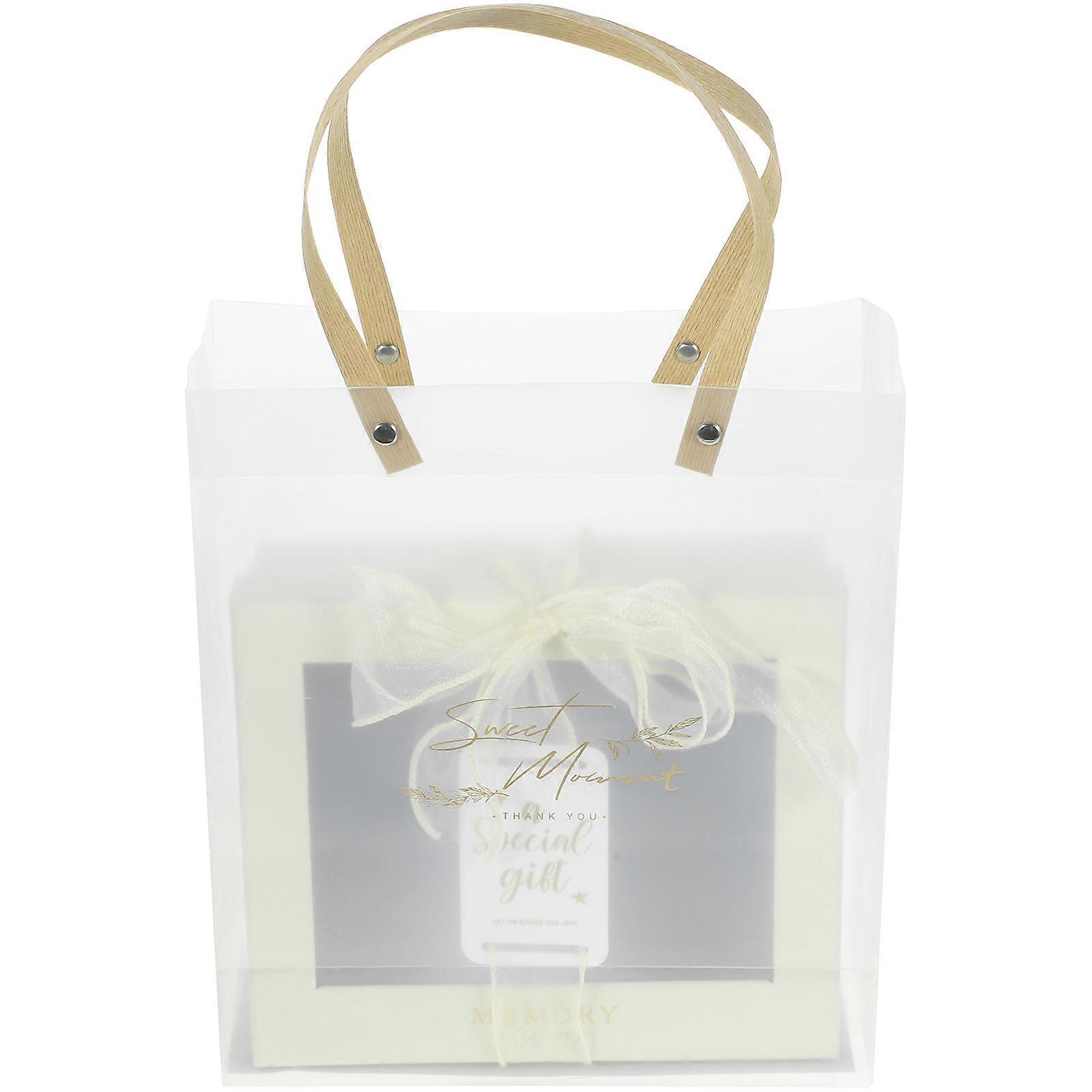 Wedding Paper Box Elegant Rectangular Shape for Bridal Shower Gifts 20x17x7CM Paper and PP Packaging 1Set