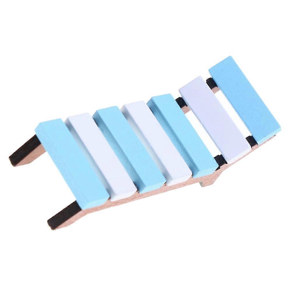 Wood Miniature Beach Chair Toy with Ergonomic Design for Home Decor Multi Color 3.5x2.8 Inches