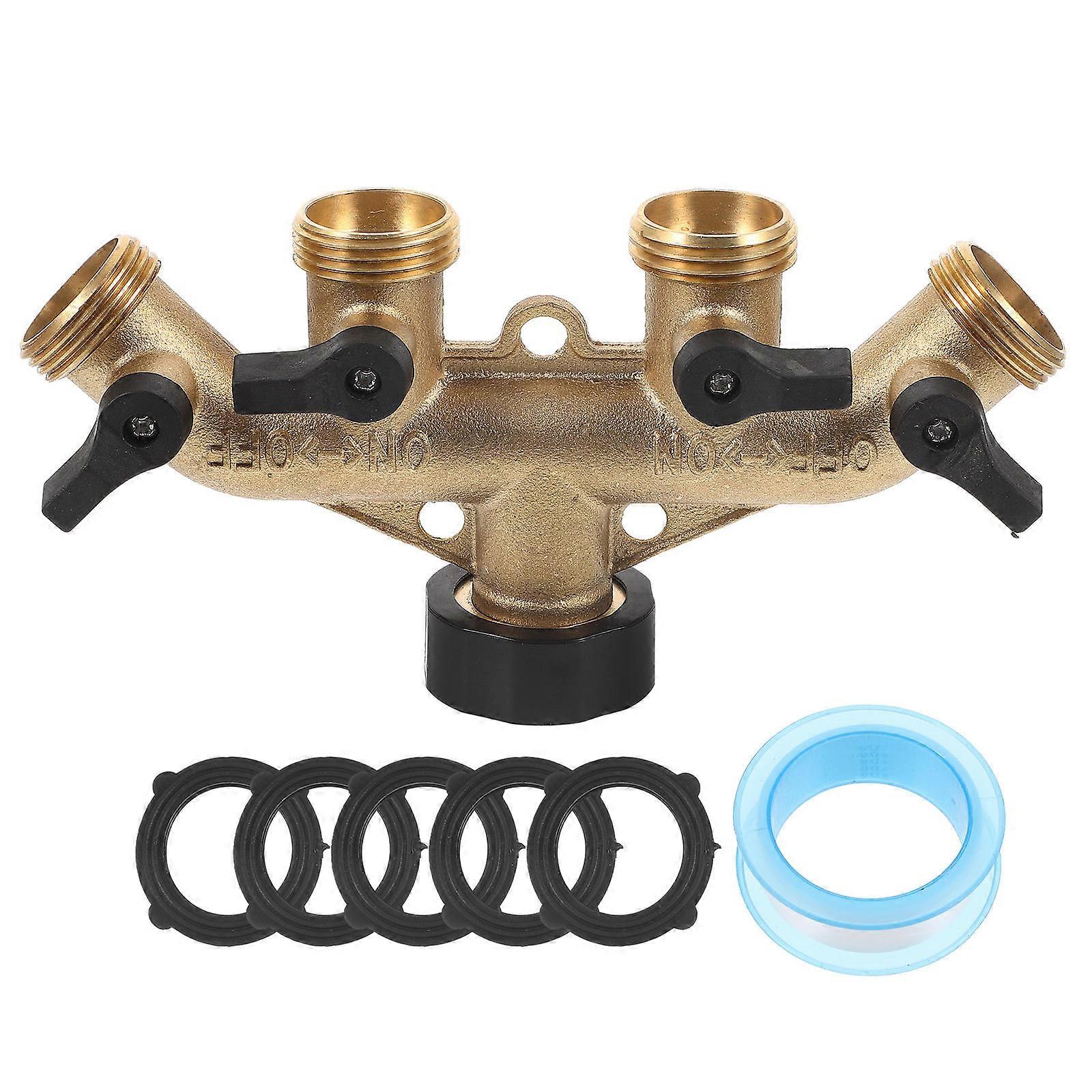 Garden Hose Splitter with Brass Connector for Durable Use Corrosion Resistant and Leak Proof Adjustable Fits Various Scenes