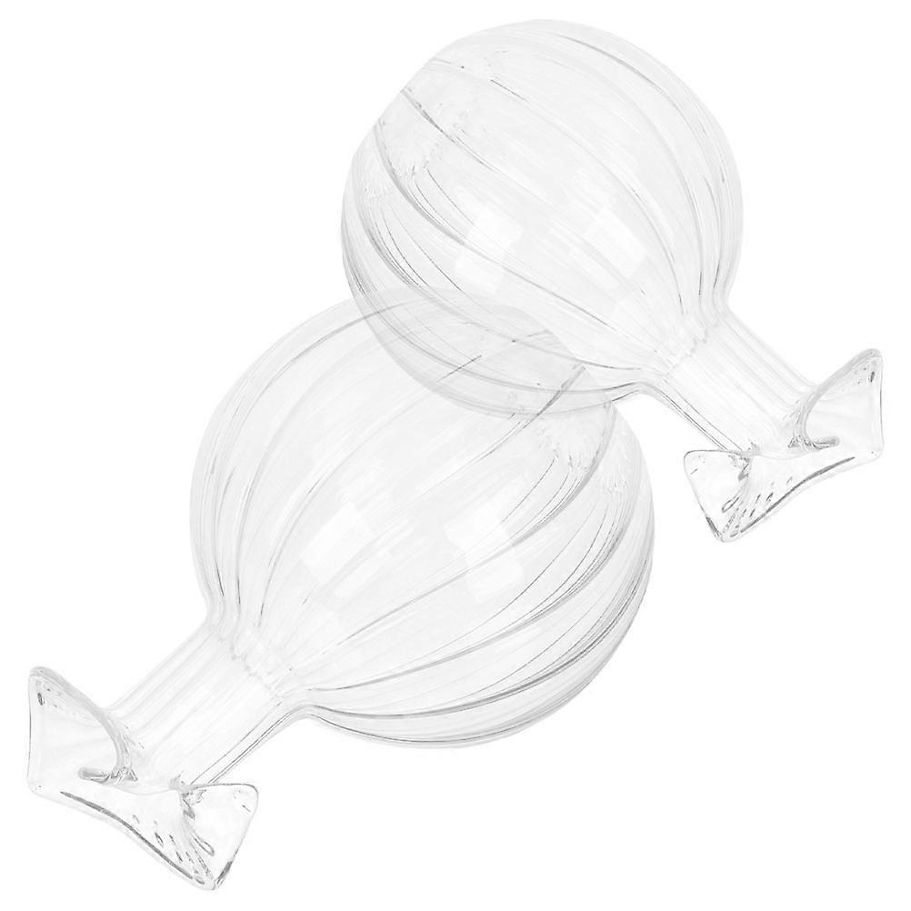 2pcs Transparent Glass Vases for Flowers with Unique Design and Material Perfect for