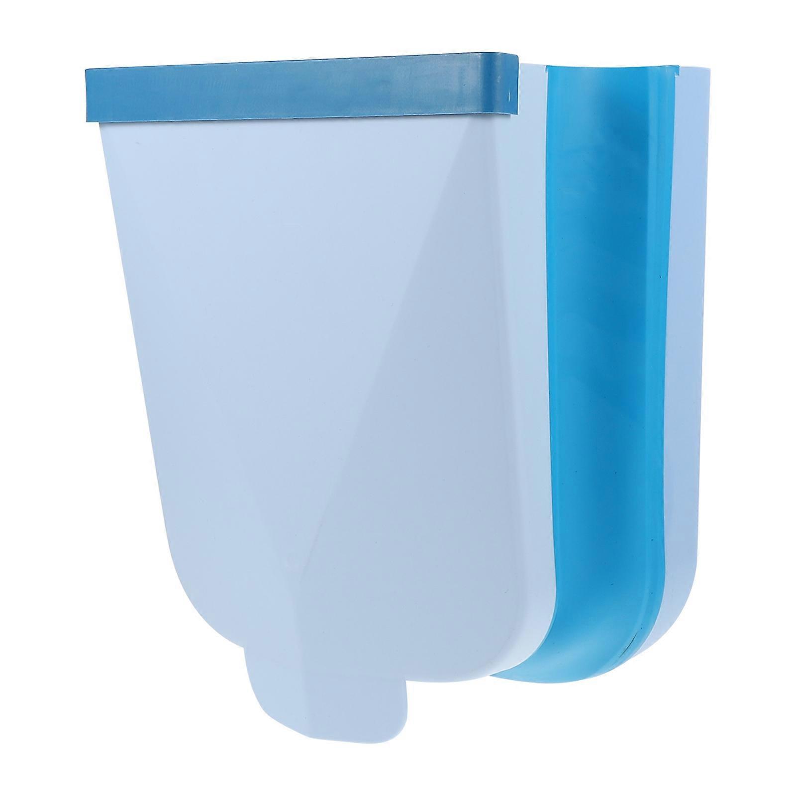 Wastebasket Recycling Bin Hanging Trash Can Home Use Green Rectangular Easy to Take Out and Clean 1Pack