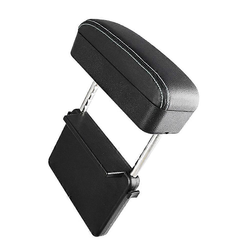 Car Mounted Armrest Box Elbow Support for Vehicles Rectangular Black 1Pack
