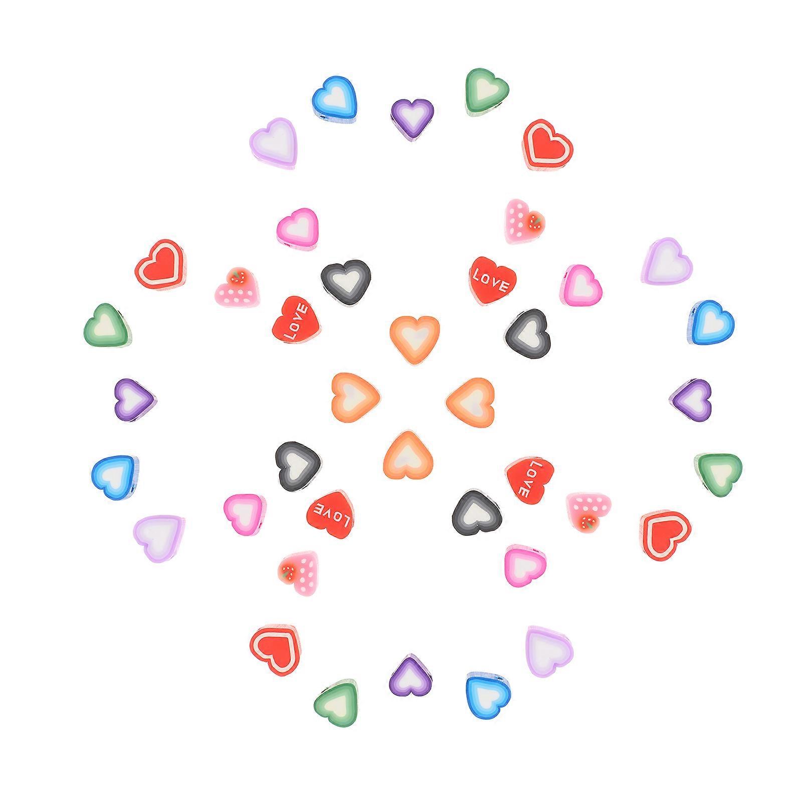 Assorted Color Polymer Clay Slices 150Pcs Heart-Shaped DIY Craft Accessories Perfect For Artists And Enthusiasts