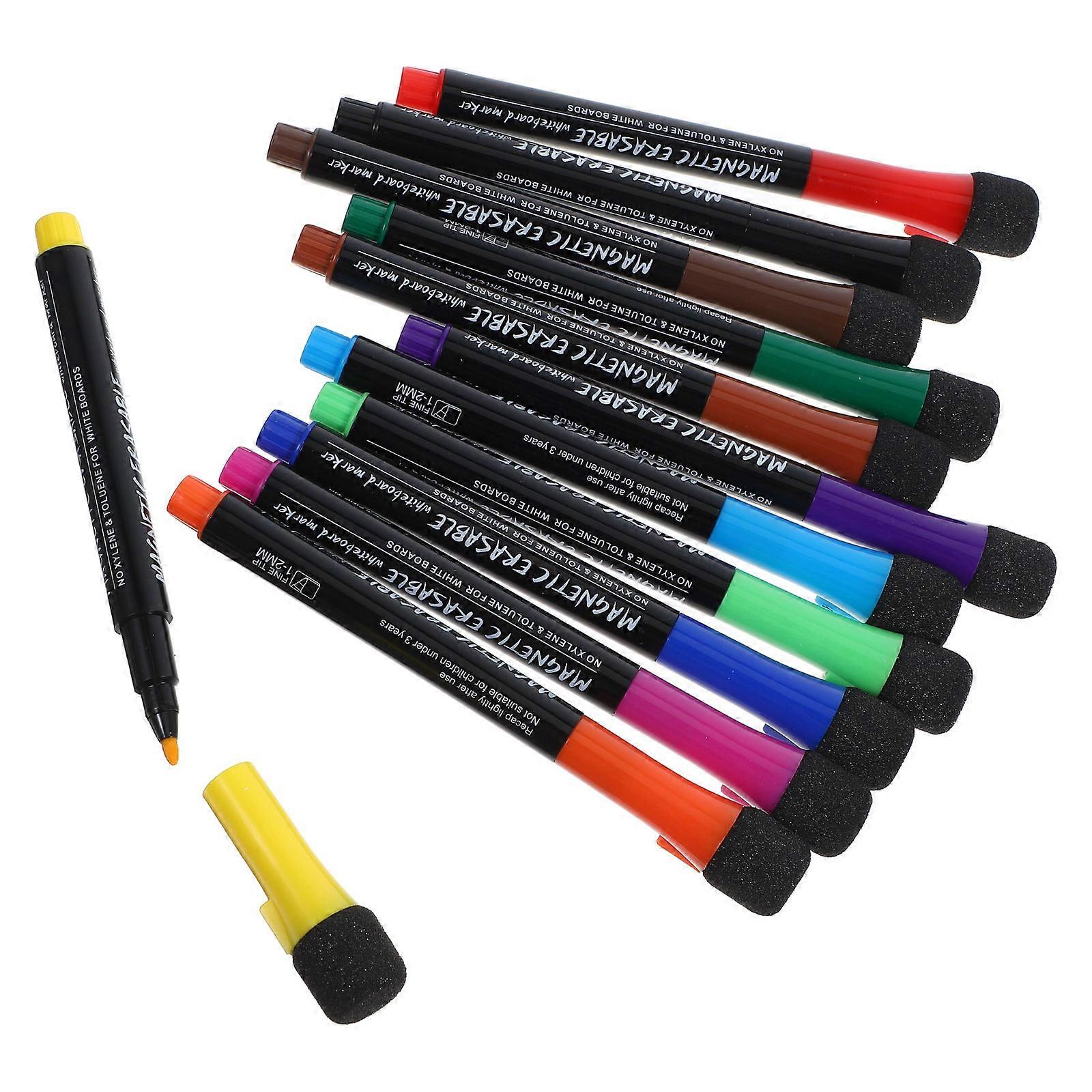 Erasable Whiteboard Pens For Office Workers Practical Design 12Pcs