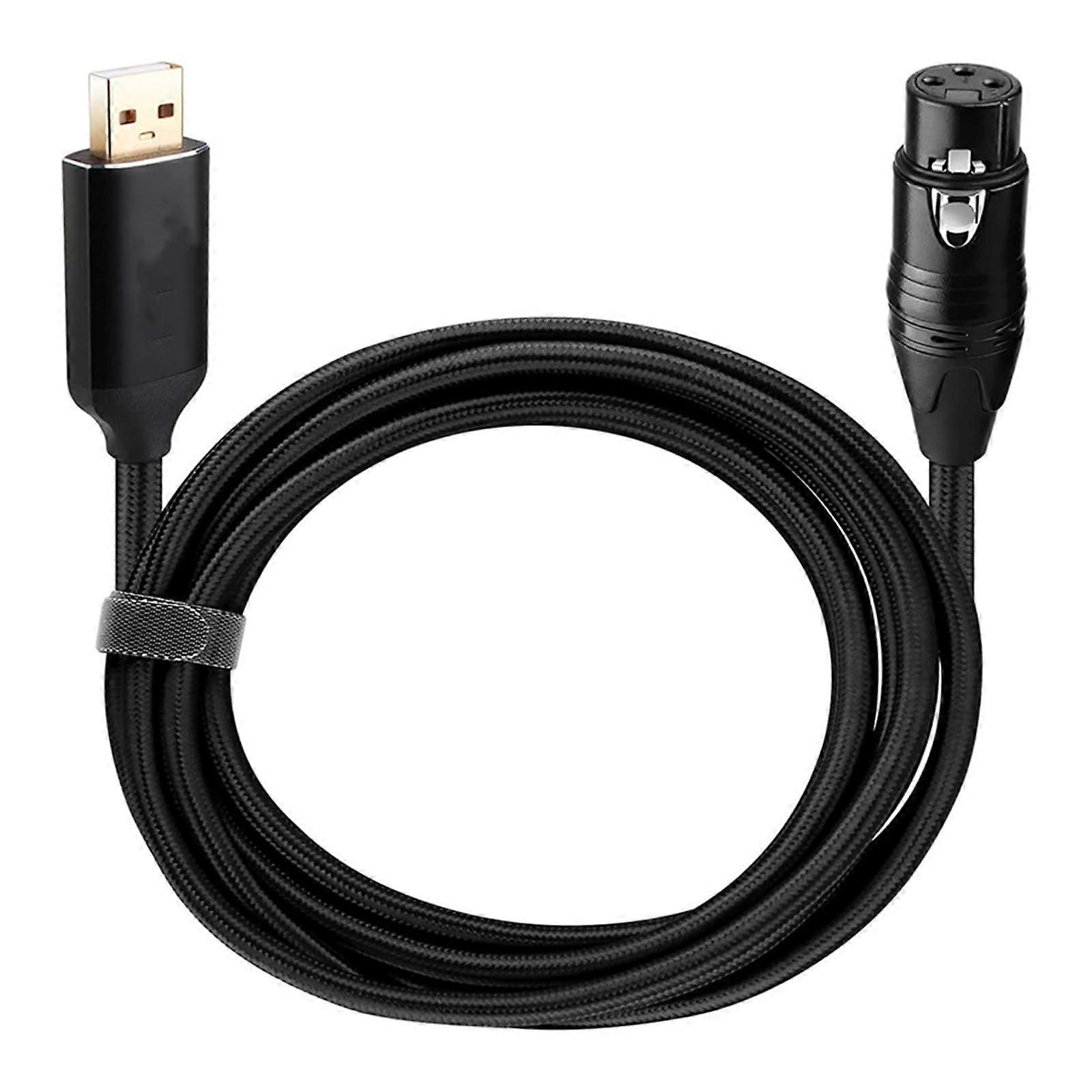 Professional USB to 3Pin Cable Plug Play for Studio Live Performances for Female Microphone Connectors Ref: 8663