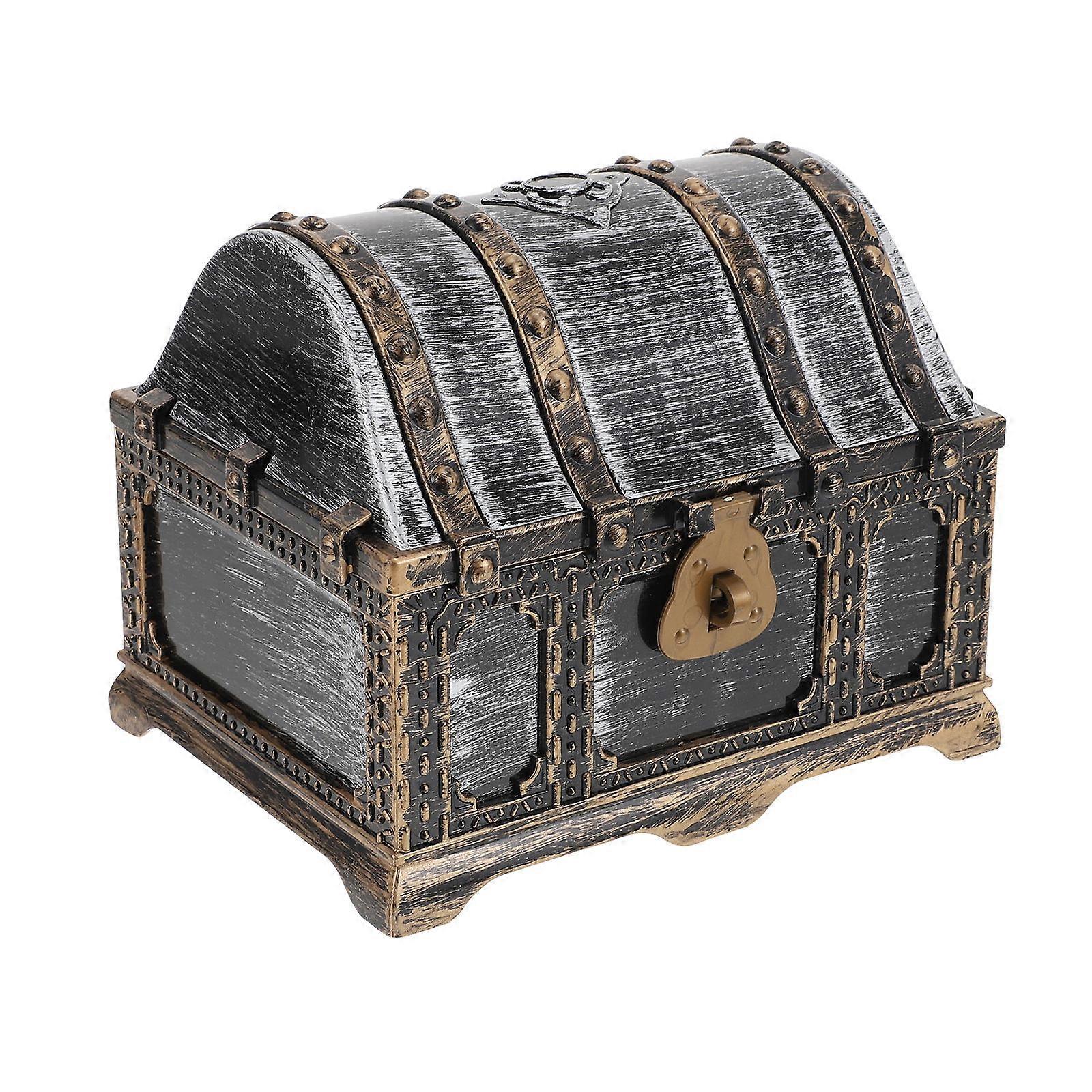 Decorative Treasure Chest Multi Function Pirate Box Vintage Style 1 Set