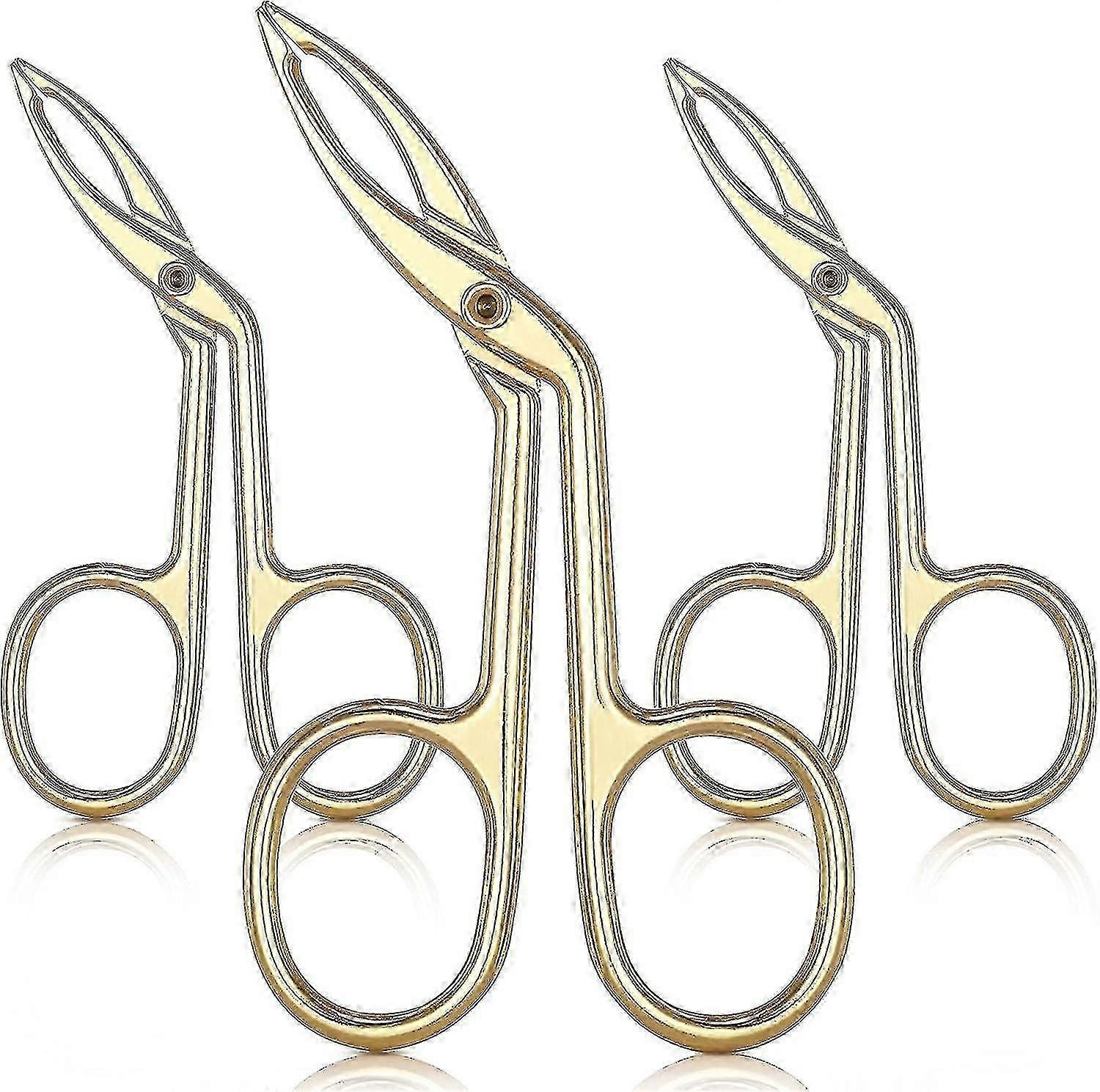 3 paquets de sourcils pince à épiler ciseaux sourcil en forme Pince à épiler à pointe droite pince à épiler pince à cheveux pince à cheveux pointe droite Sourcil saisissant (or