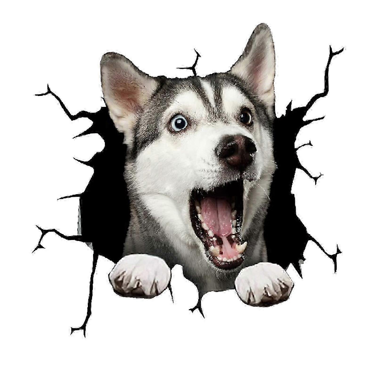 Dog Stickers Car Decals Pet Gift Static Stickers Durable 3D Funny Window Clings for Toilet Bathroom