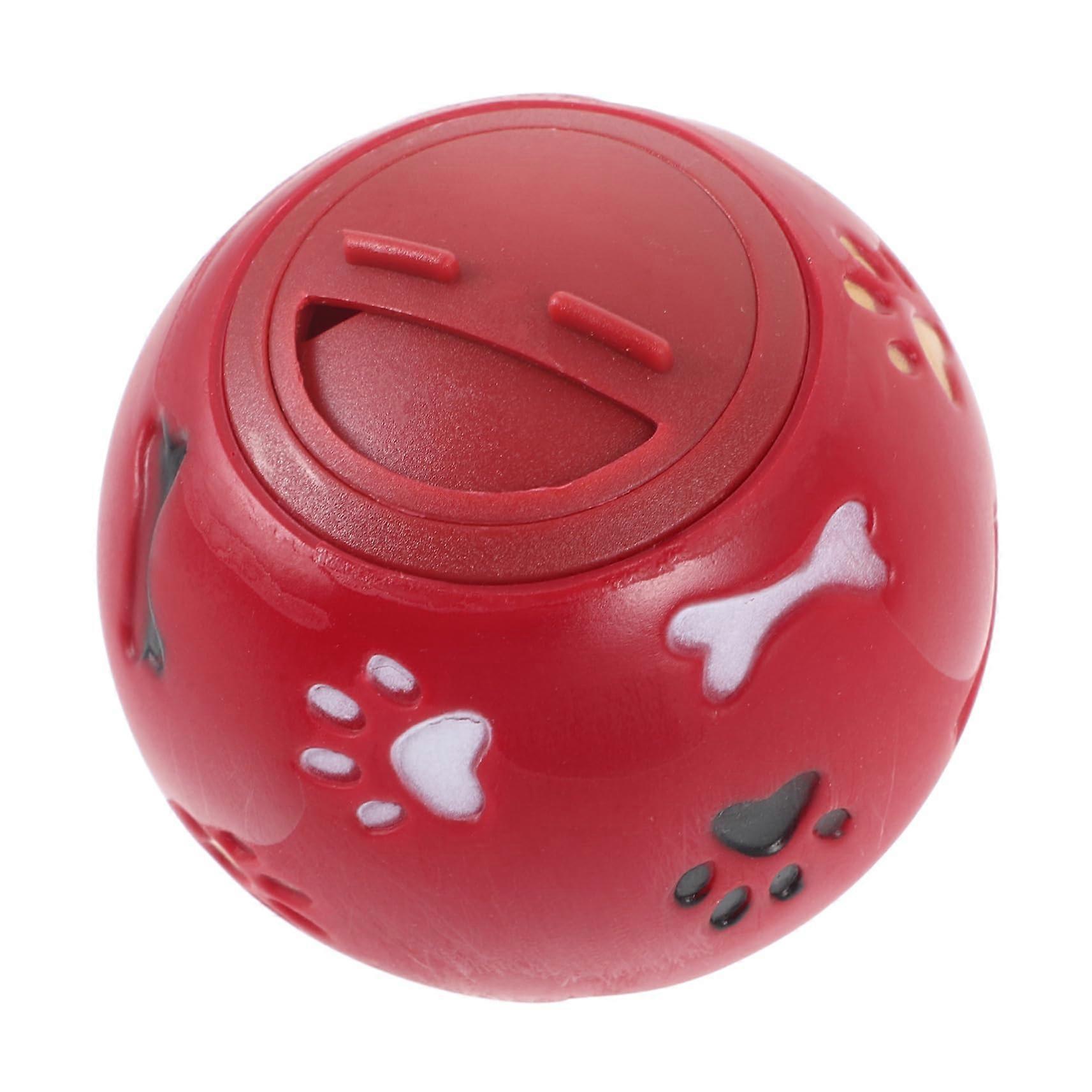 Interactive Scent Leakage Ball for Dogs, Small Red, Durable and Safe Material, Intelligent Feeding Toy for Pets