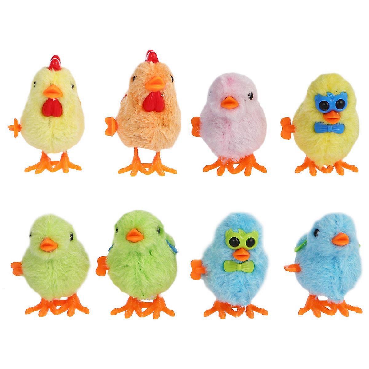Chick Wind-up Toys 8Pcs For Kids Party Decorations Assorted Color Activating Movement Fun Props