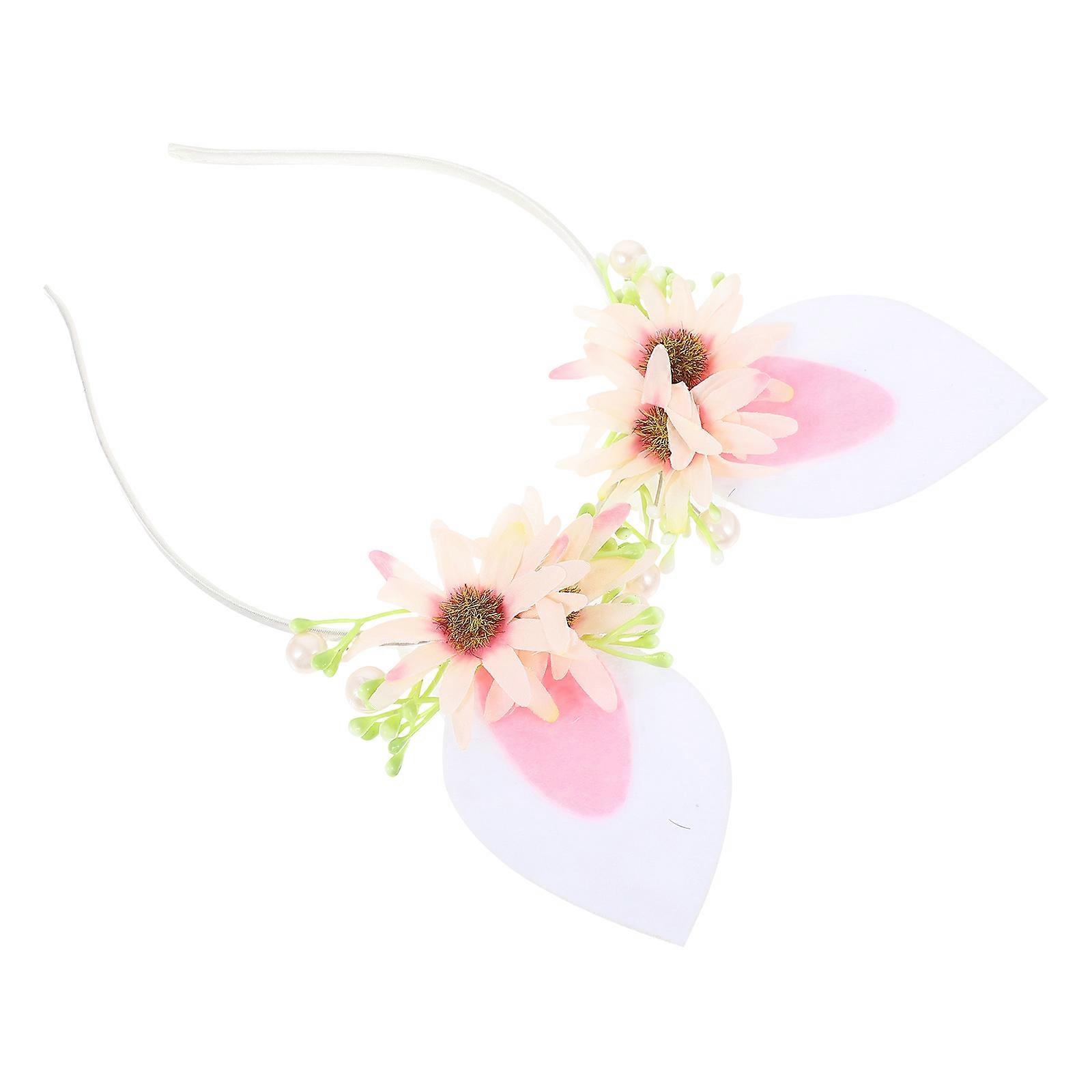Lightweight Children's Rabbit Ear Headband with Floral Design for Comfortable Wear at Parties and Costumes