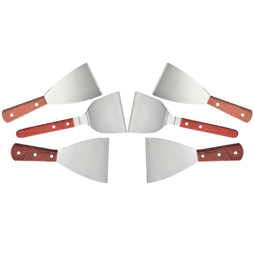 6Pcs Kitchen Supplies Barbecue Spatulas Made Of Certified Material For Grilling And Baking With Ergonomic Handle