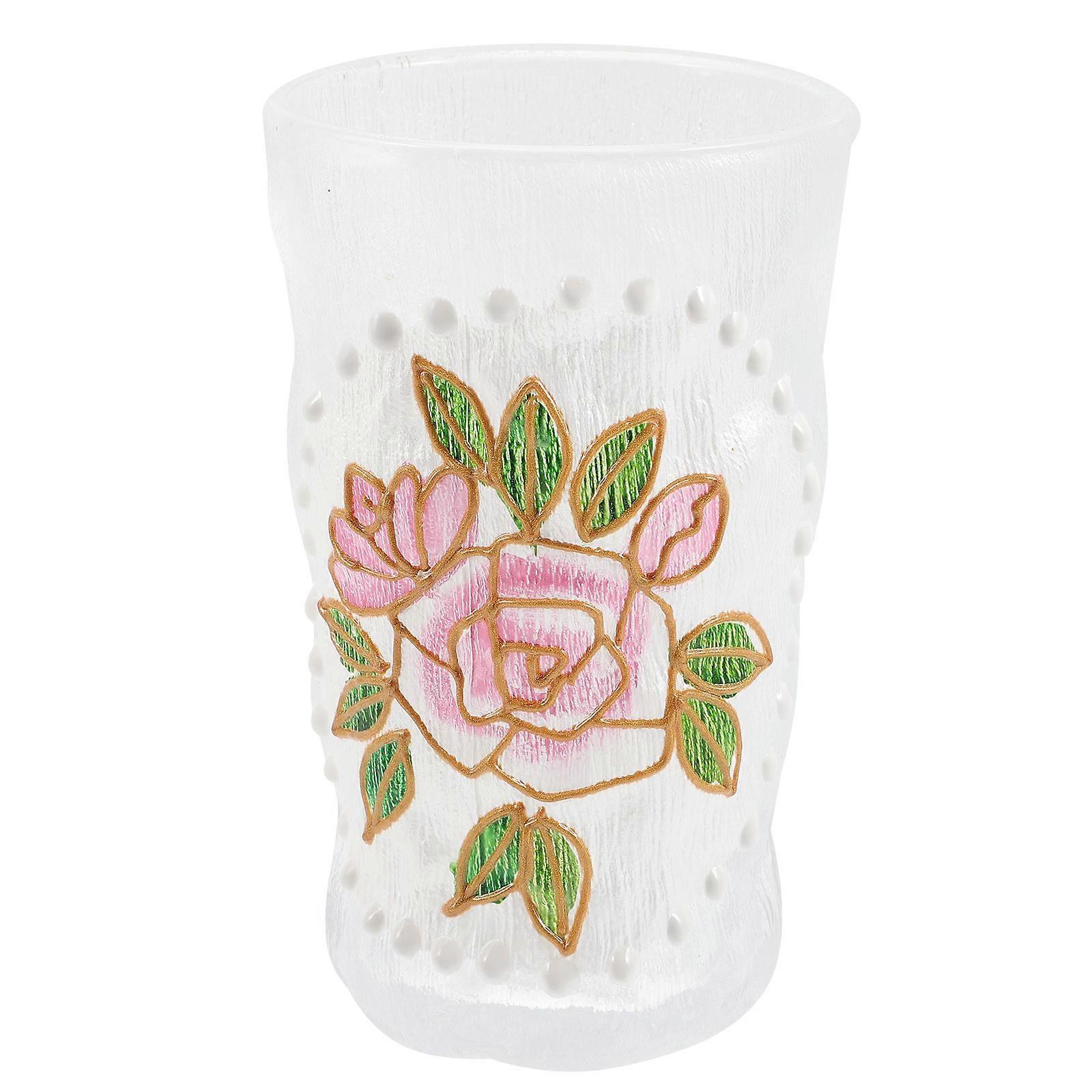 Valentine'S Day Cup Multi-Function Drinking Glass For Cafe Use 350Ml Simple Design Pink 1Set