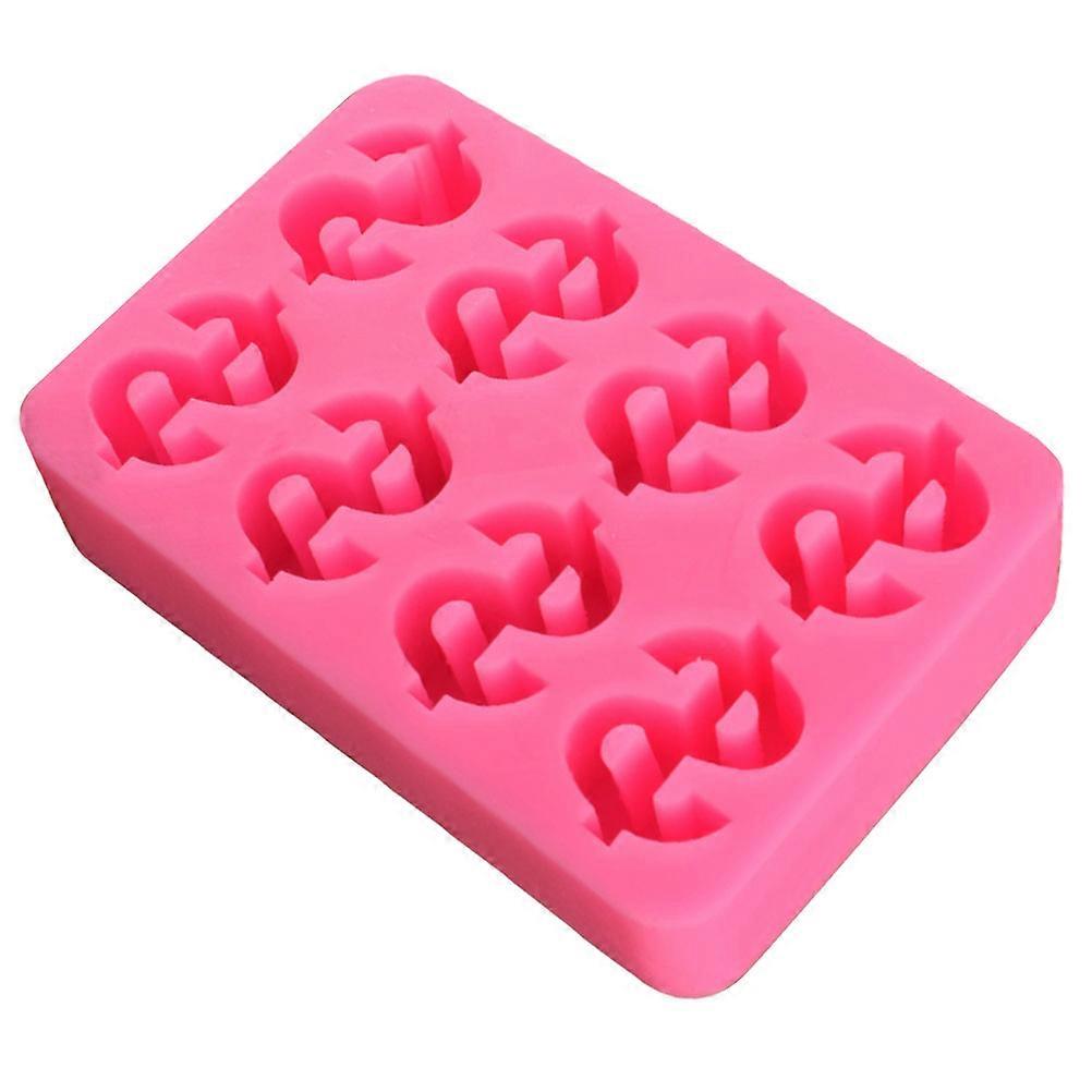 Sign Silicone Mold Suitable For Home Bakers In Rosy Color With Multi-Functional Use For Biscuit Cookies And Pudding 1Pack