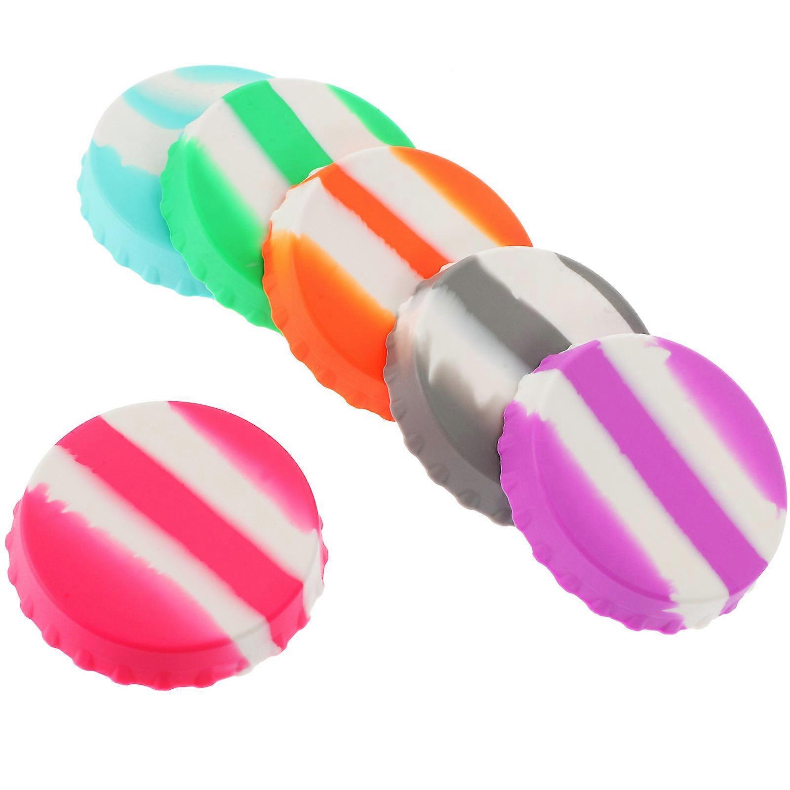 6pcs Silicone Soda Can Lids Reusable Colorful Can Covers for Beer Can Stoppers