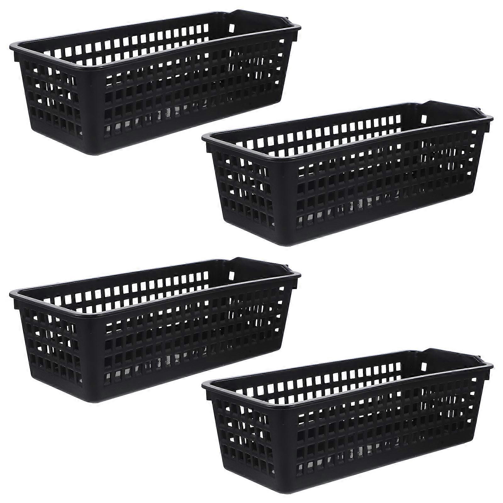 4pcs Plastic Storage Bins Desktop Organizer Kitchen Basket Organizer